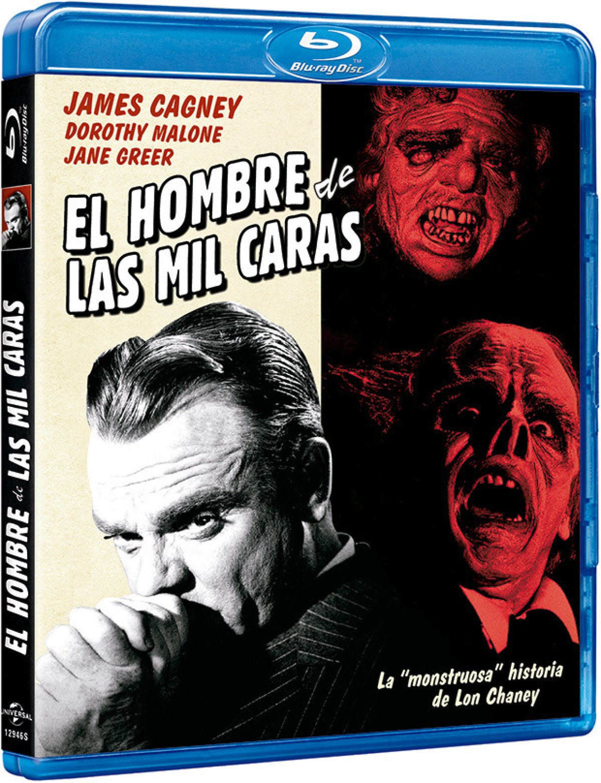 James Cagney (i) en la carátula promocional de &#039;El hombre de las mil caras&#039;