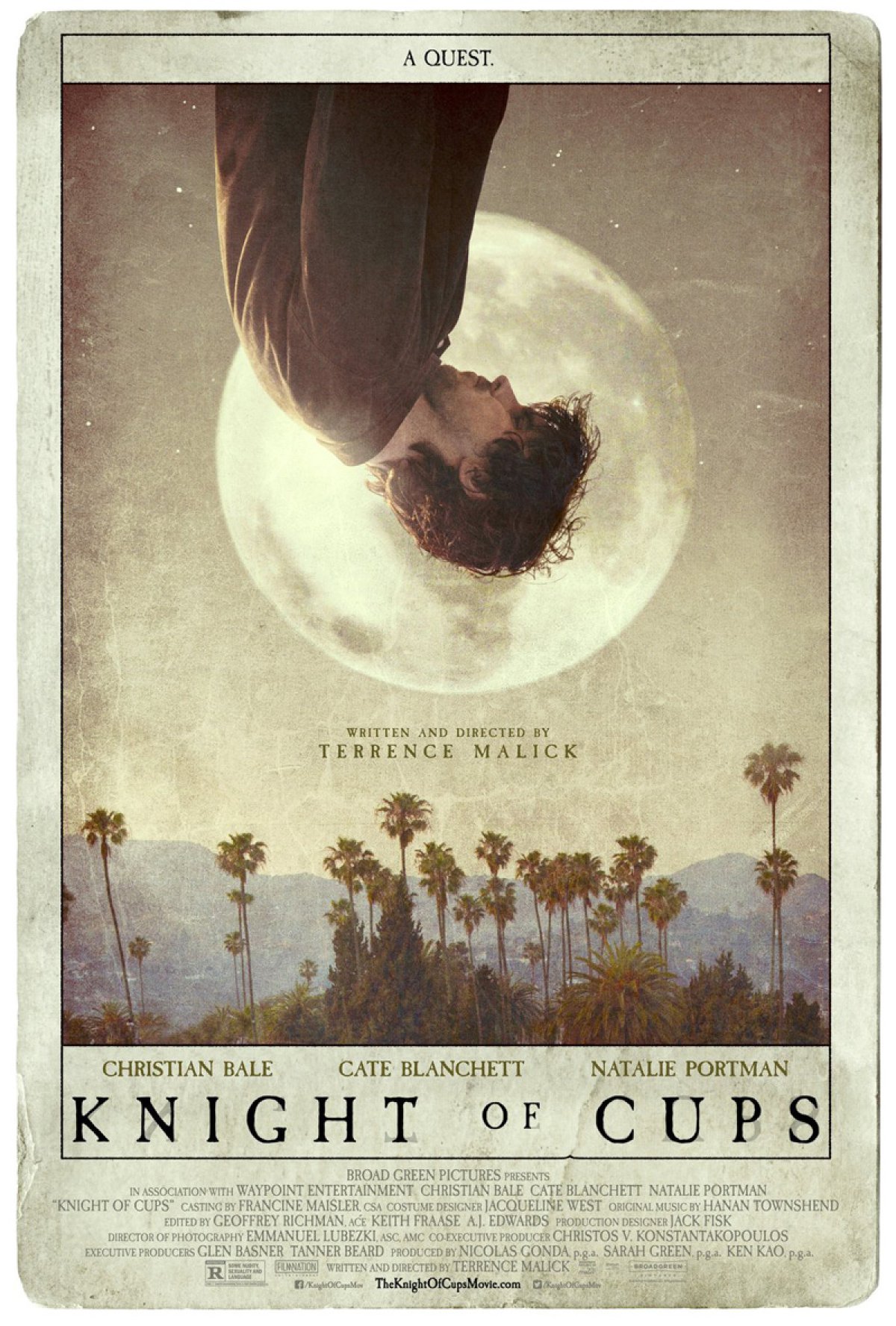 Christian Bale en el cartel promocional de &#039;Knight of Cups&#039;