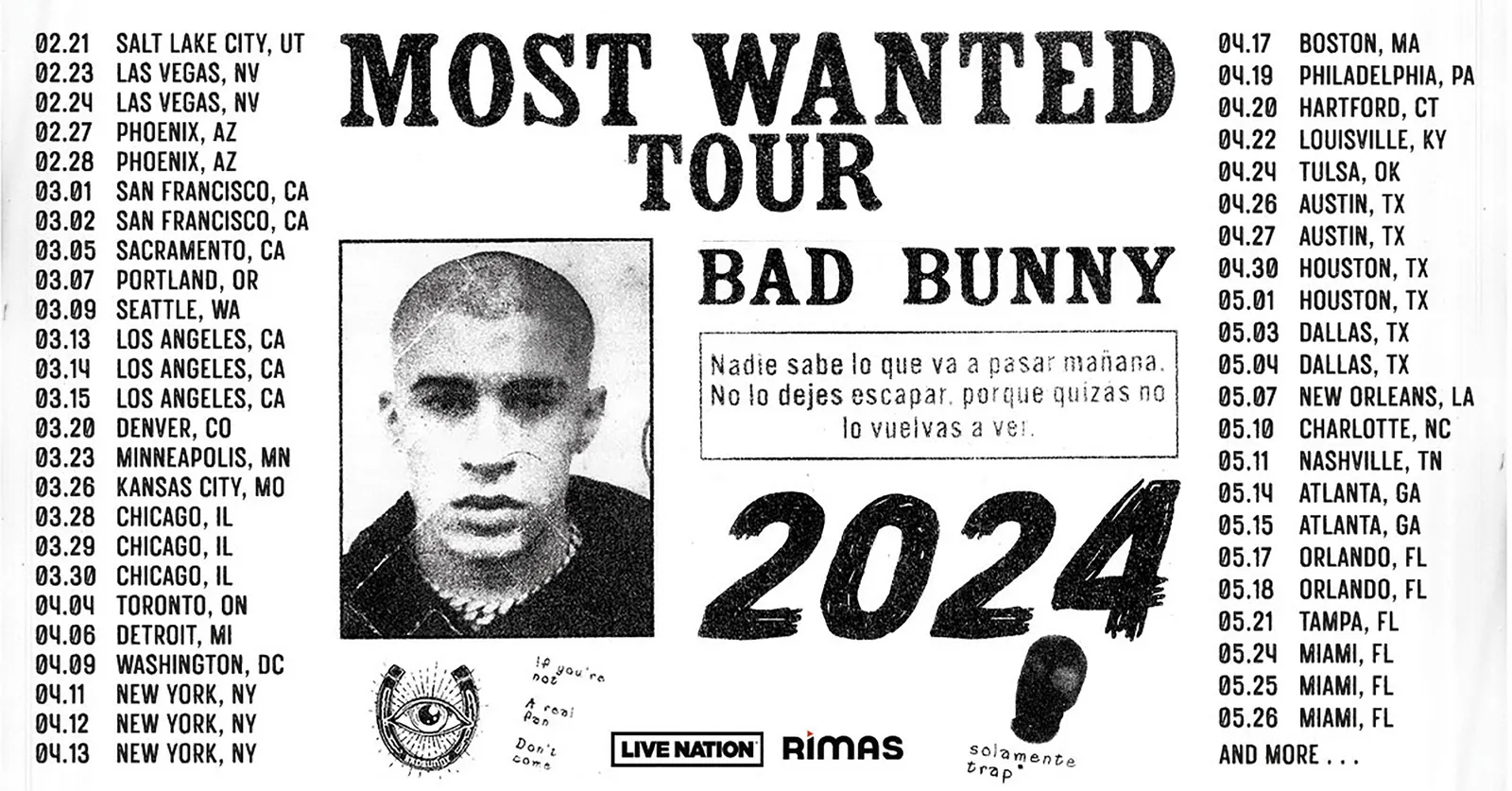 Bad Bunny anuncia su gira «Most Wanted Tour»: ¿Vendrá a Chile