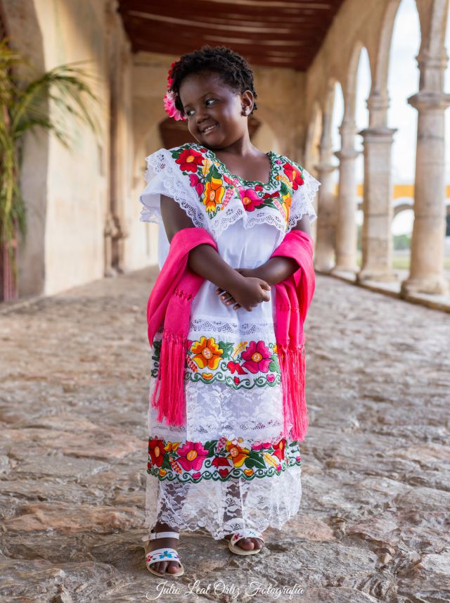 Vestido yucateco para online niña