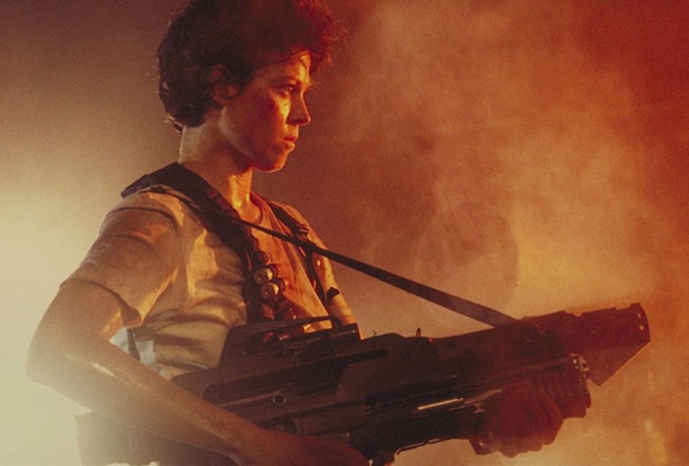 Sigourney Weaver en una escen de &#039;Aliens, el regreso&#039; (1986)