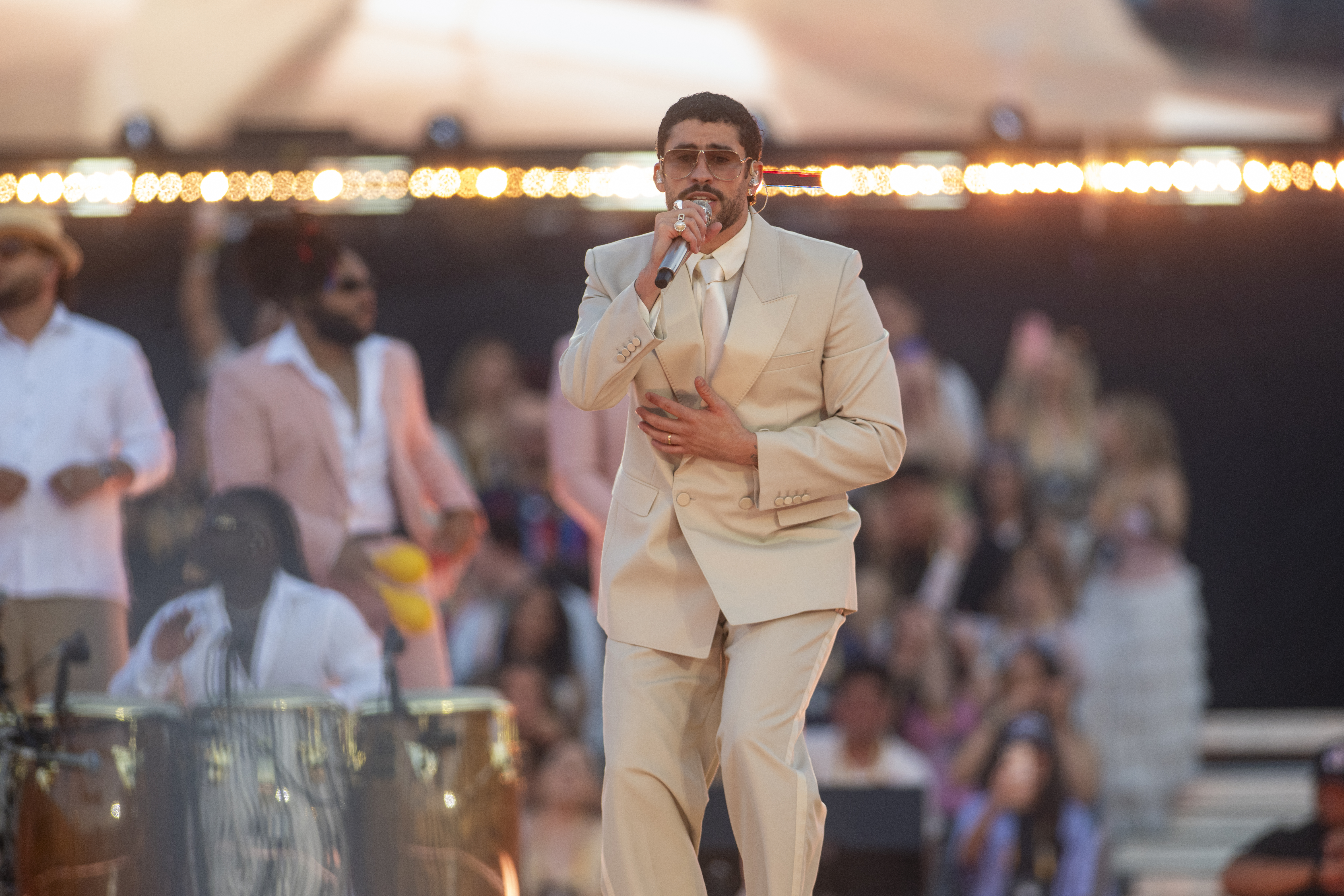 Bad Bunny en su concierto en Barcelona