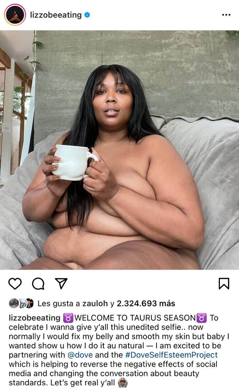 Go Girl! Lizzo sube foto completamente desnuda y sin retoques | Actualidad  | LOS40 Chile