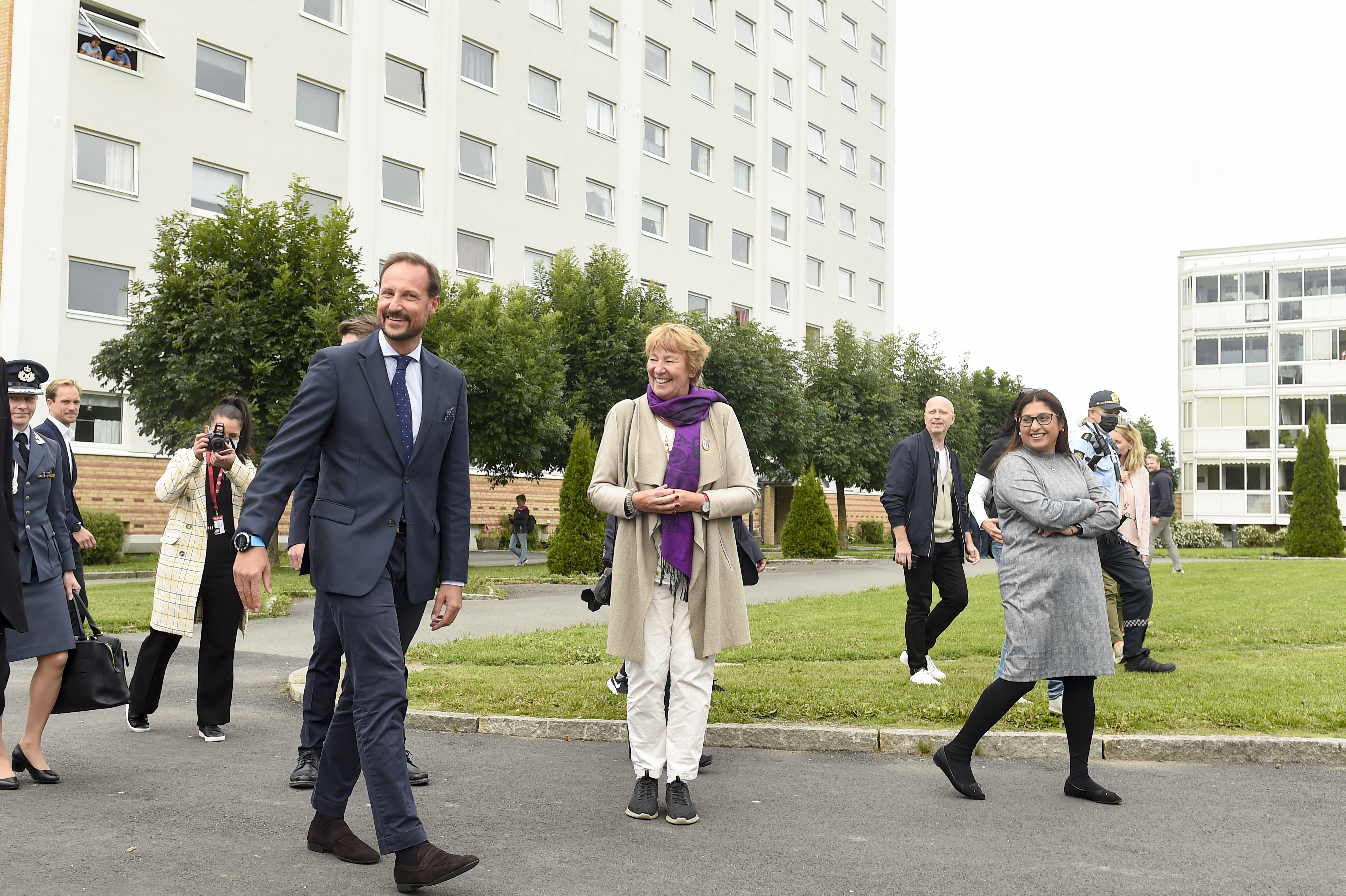 Kronprins Haakon på Stovner-besøk