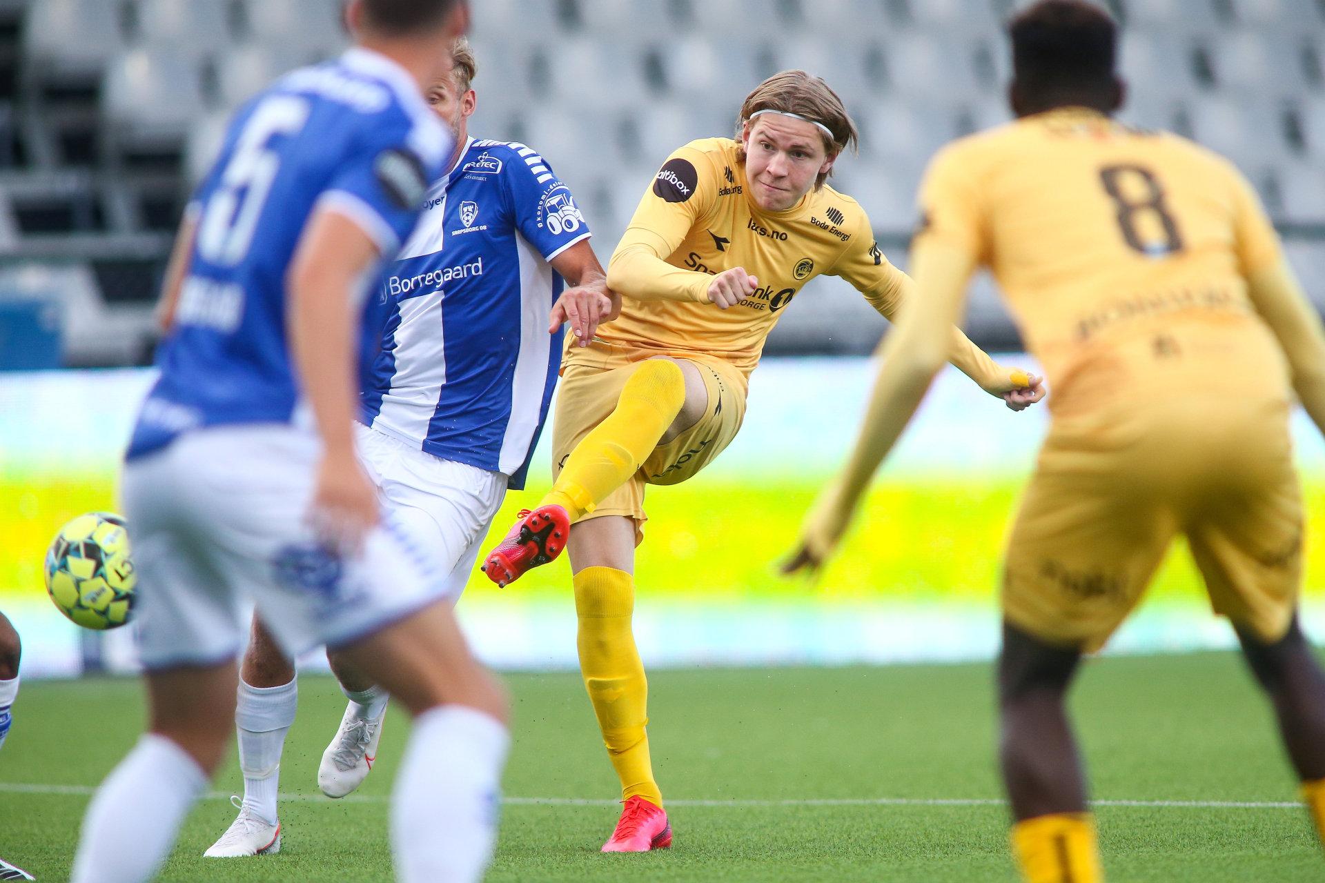 Jens Petter Hauge har 14 scoringer og sju målgivende i Eliteserien 2020. Foto: NTB