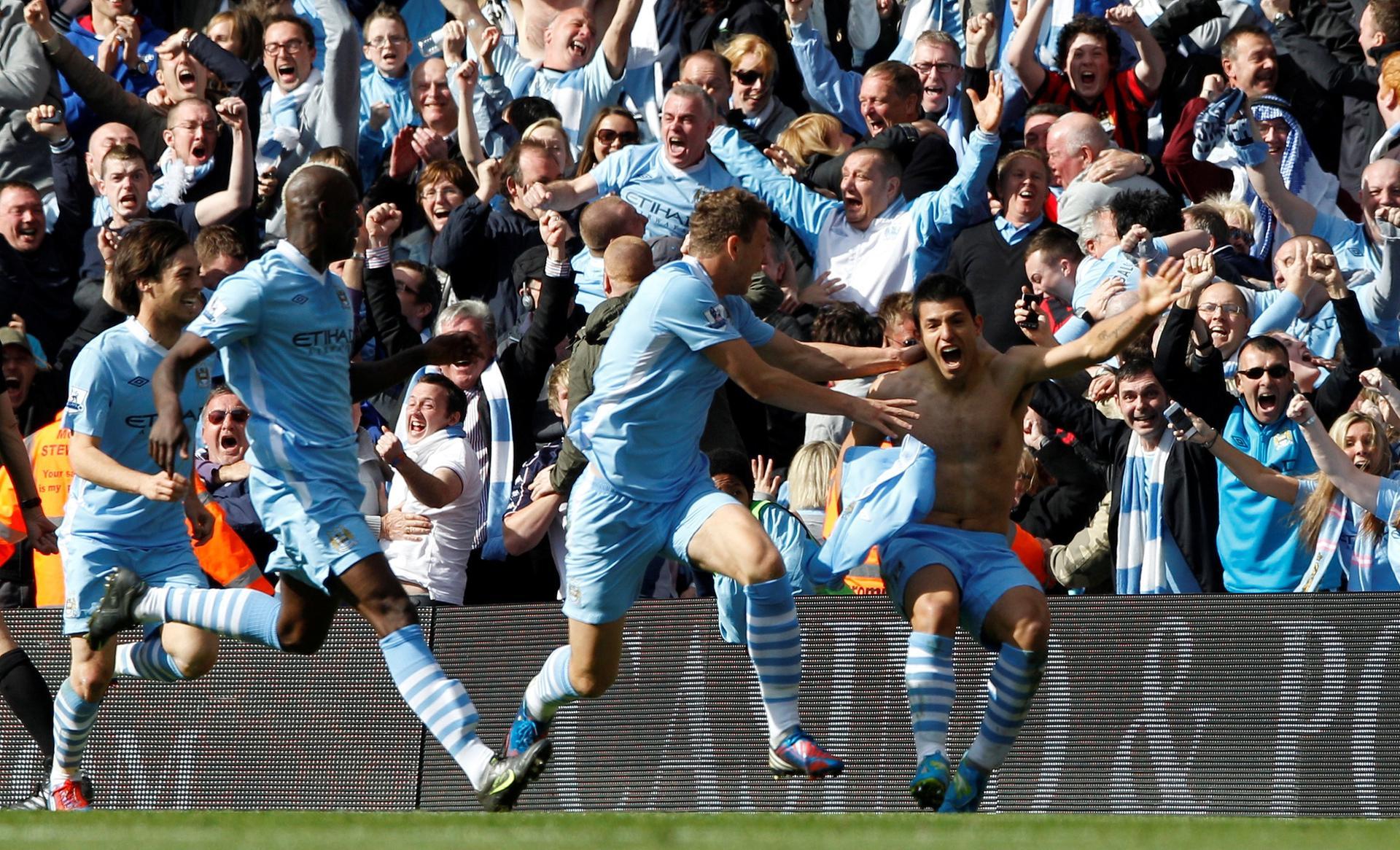 Sergio Aguero bows out at the Etihad in style as champions Man City rout  Everton