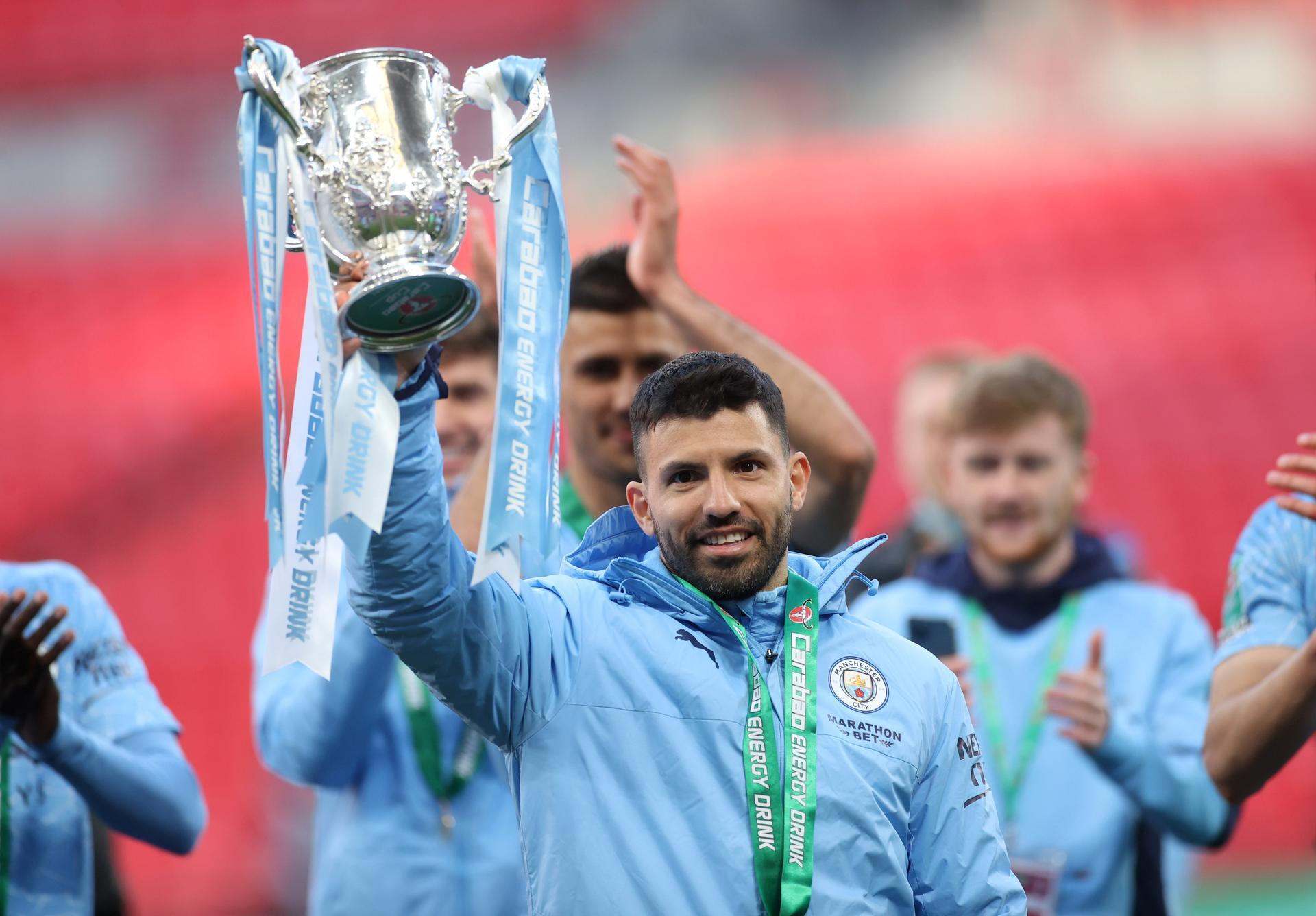 Sergio Aguero bows out at the Etihad in style as champions Man City rout  Everton