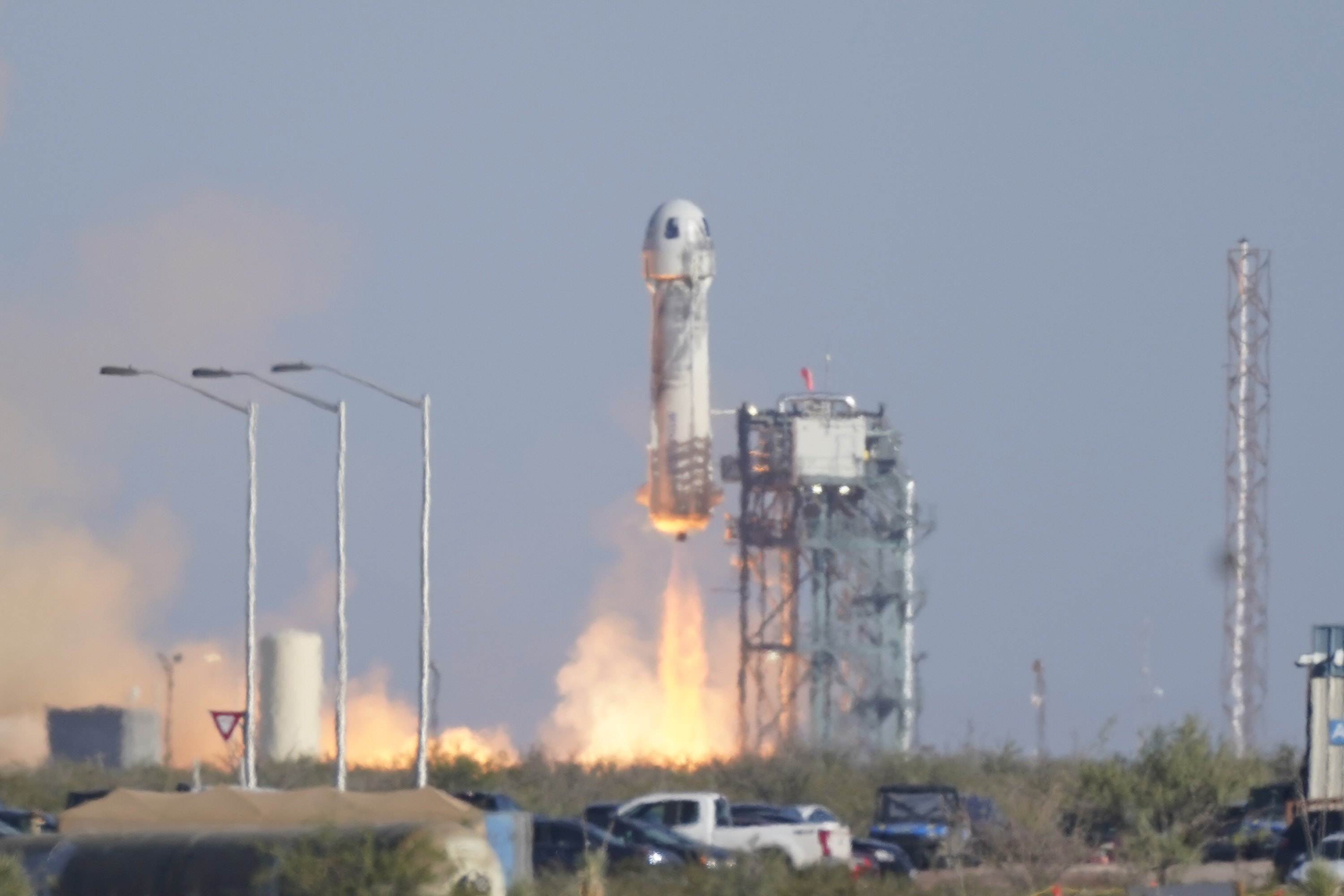 Star Trek's 'Captain Kirk' becomes oldest person in space aboard Bezos' Blue  Origin