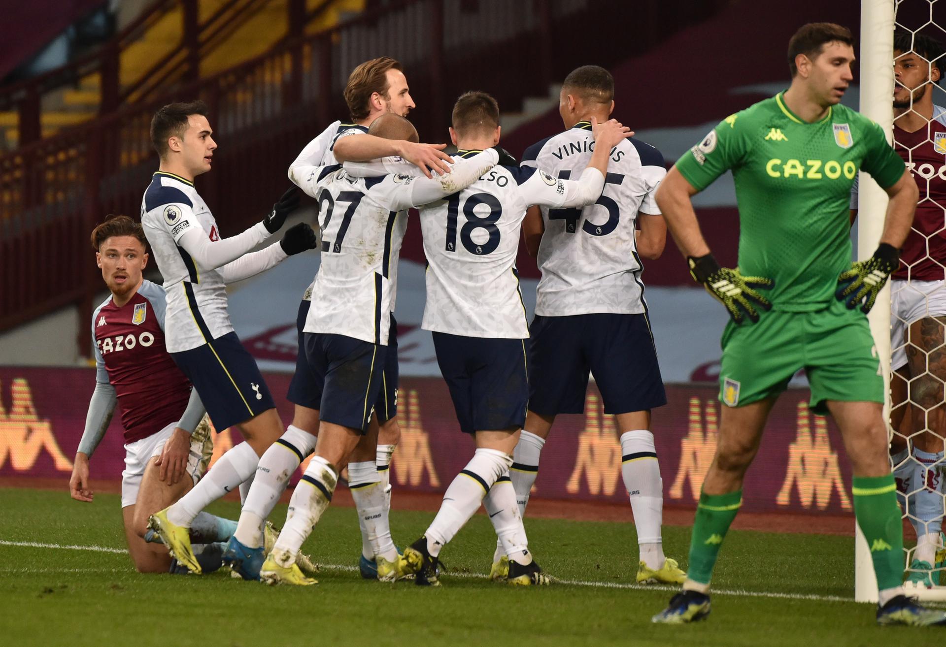 Giovani Lo Celso 6 – Linked well with Tanganga in the first half but his propensity to drift inside in the second left gaps for Villa to exploit. Getty Images