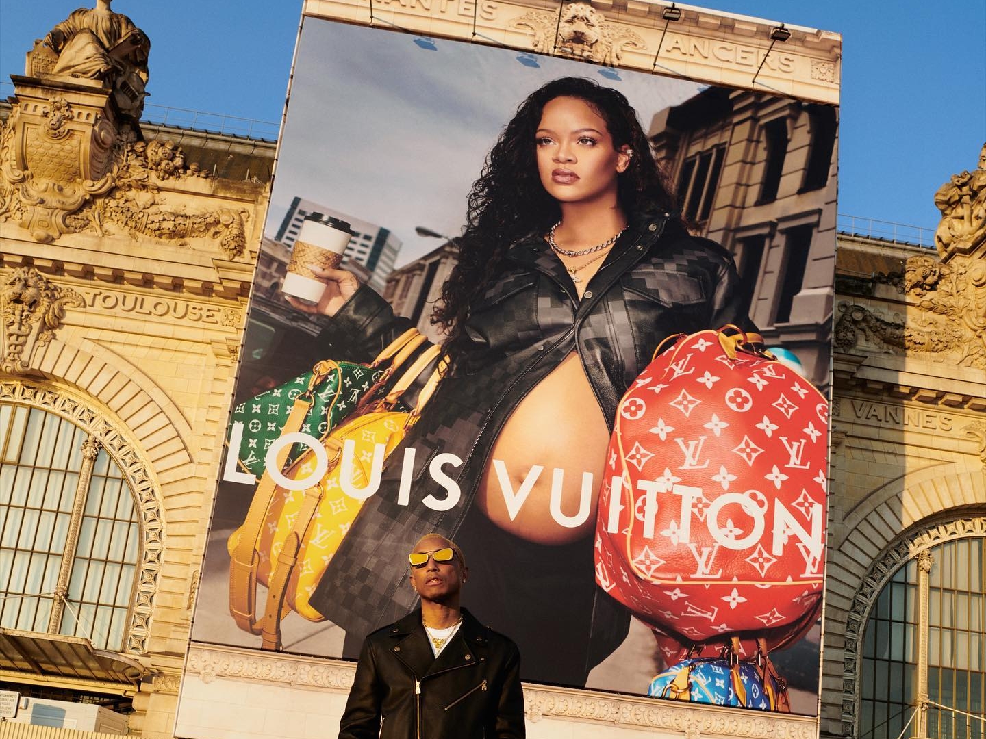 Pharrell unveils glimpse of his Louis Vuitton collection starring pregnant  Rihanna