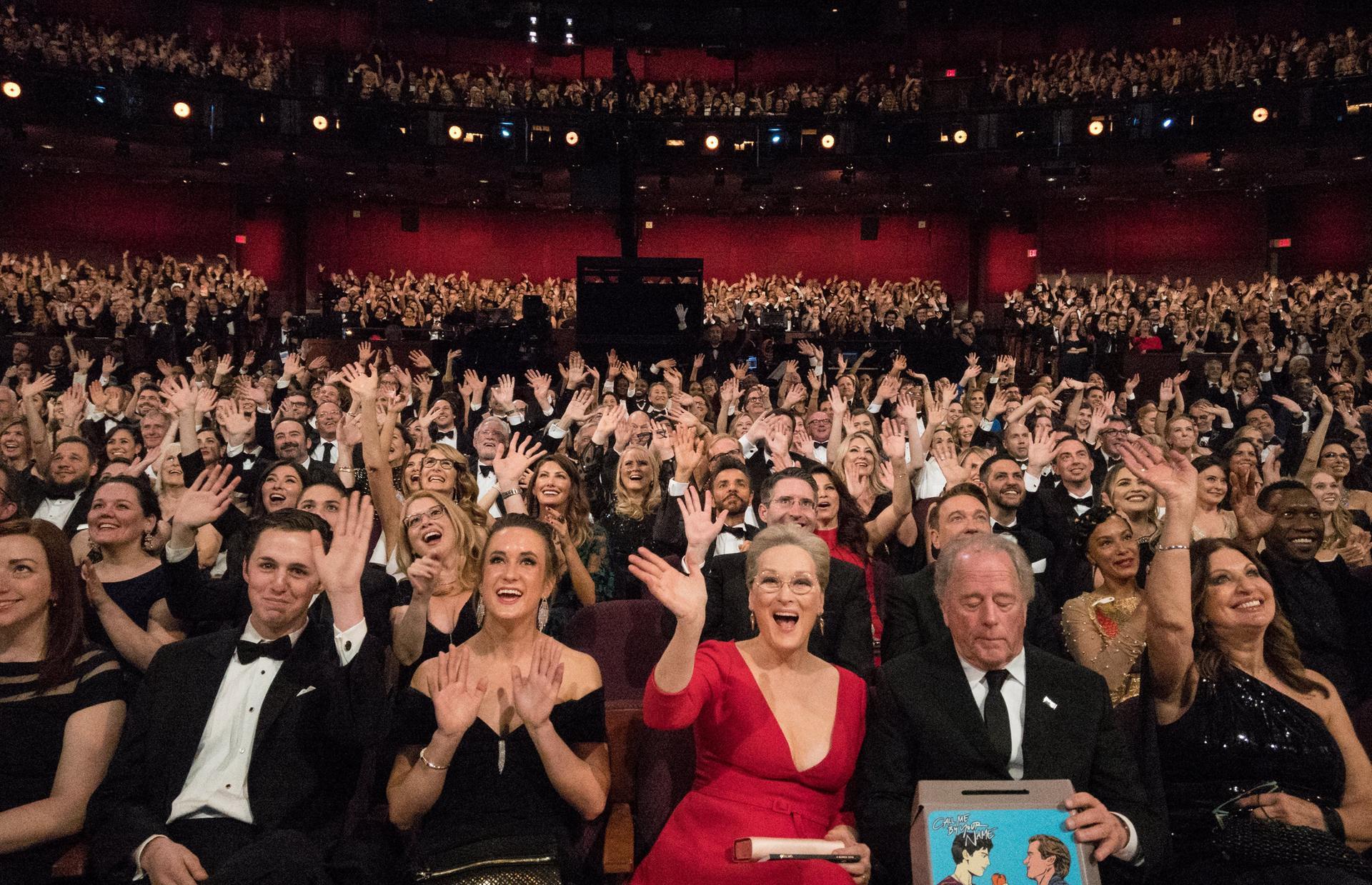 The Queen of the Oscars Meryl Streep sits front row for