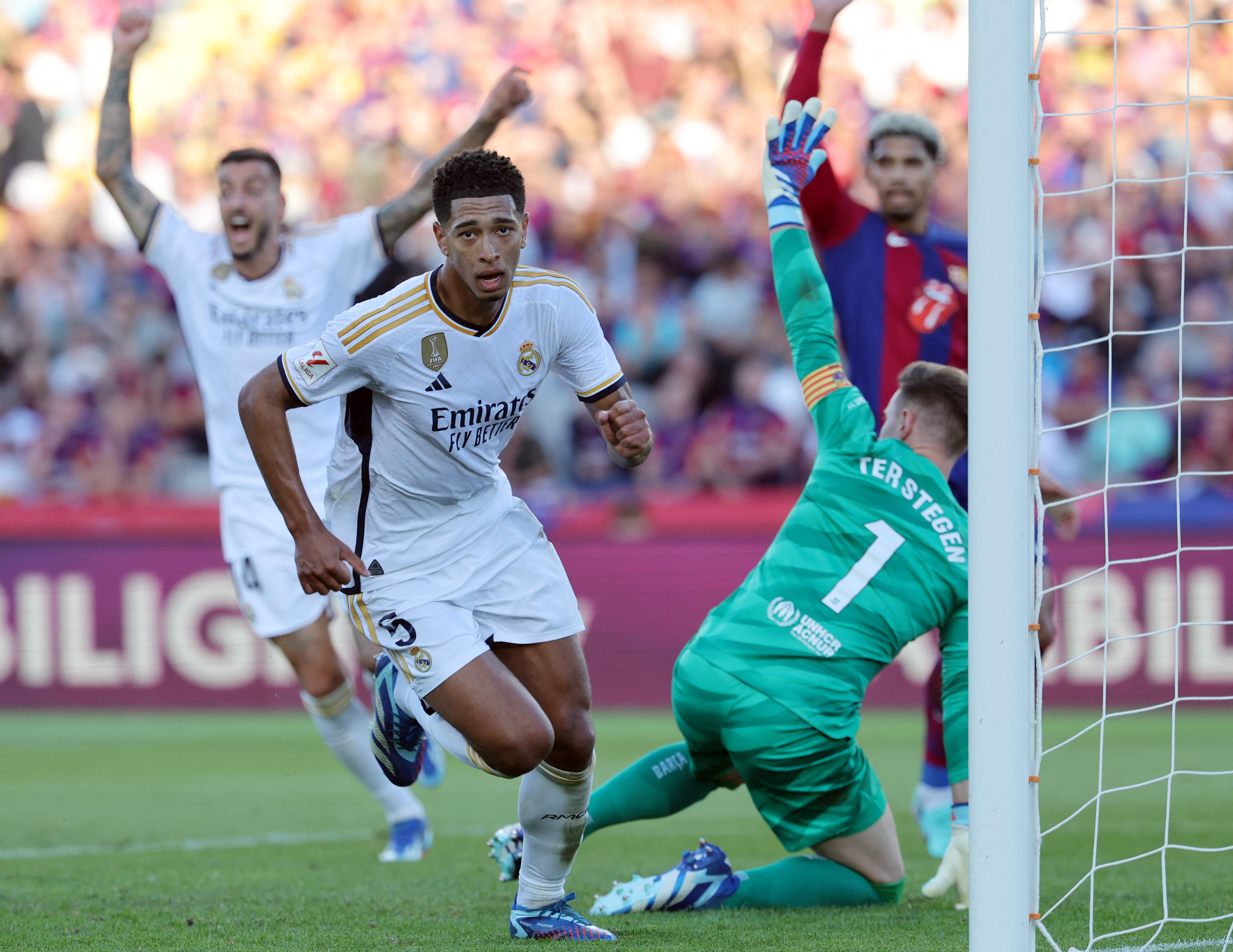 Barcelona 1-2 Real Madrid: Jude Bellingham scores twice, including late  winner, to seal El Clasico victory, Football News