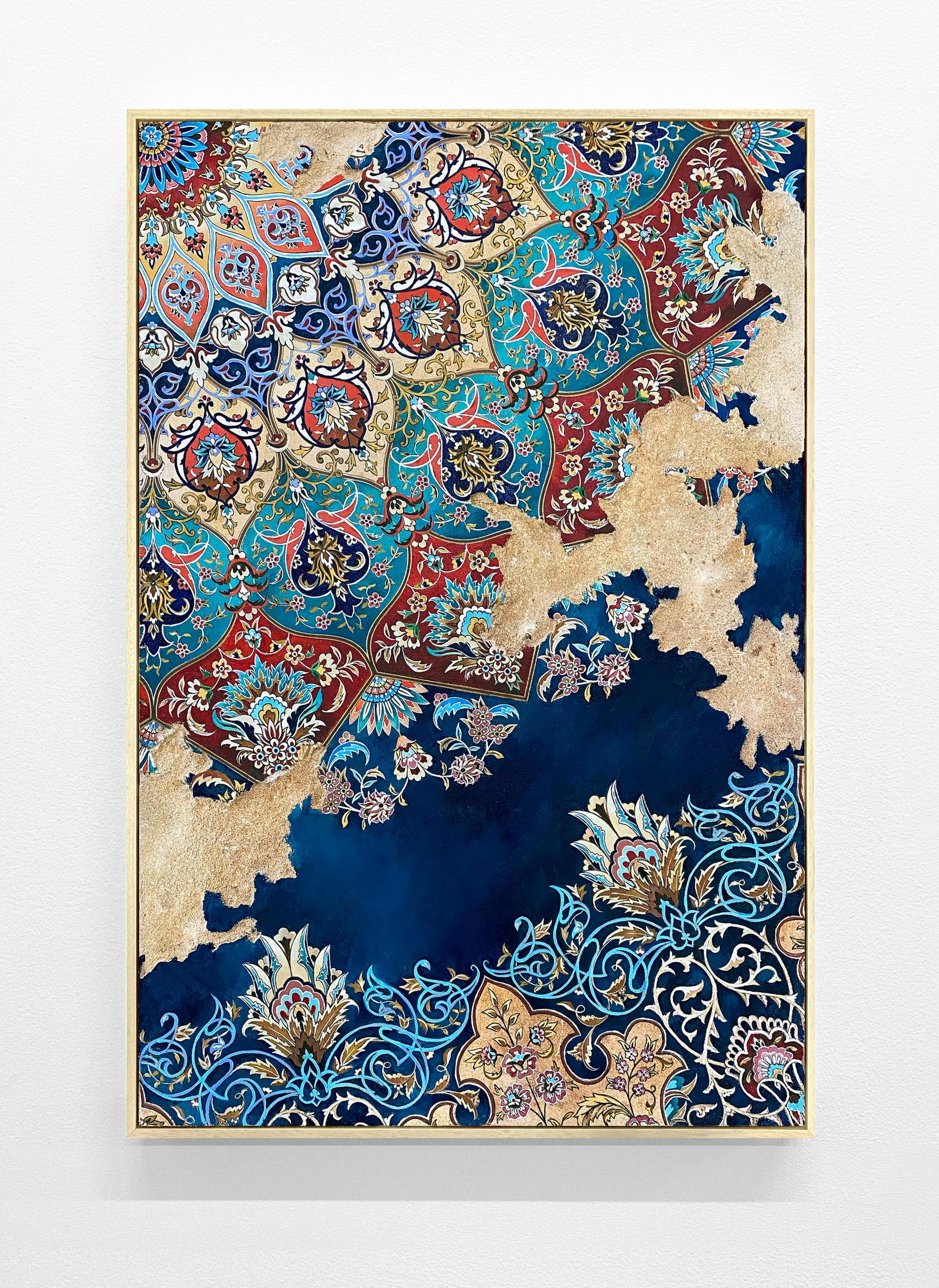 Persian Carpets Merge With Crumbling Concrete in Jason Seife's
