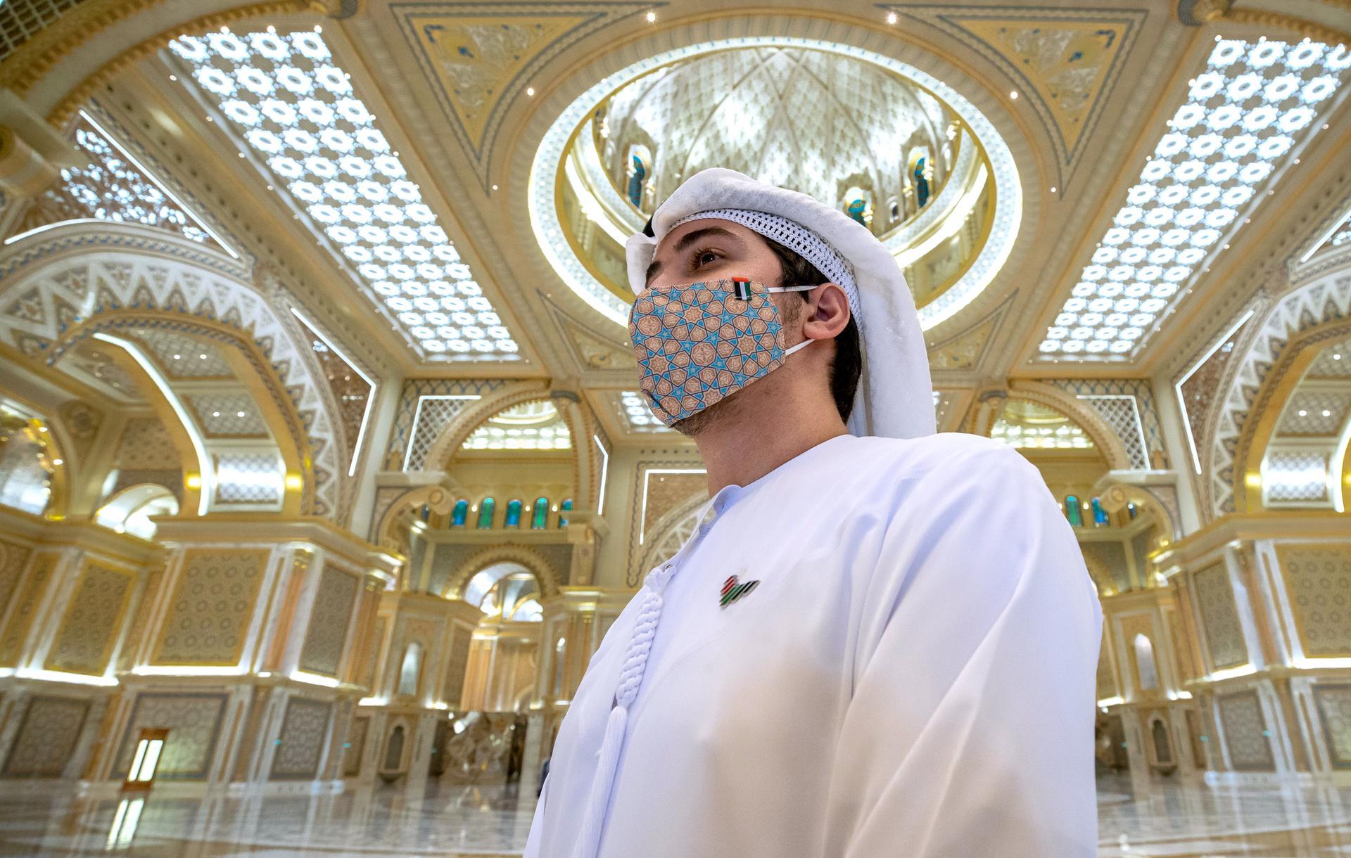 Qasr Al Watan presidential palace reopened to public tours with strict Covid-19 measures in place. Victor Besa / The National