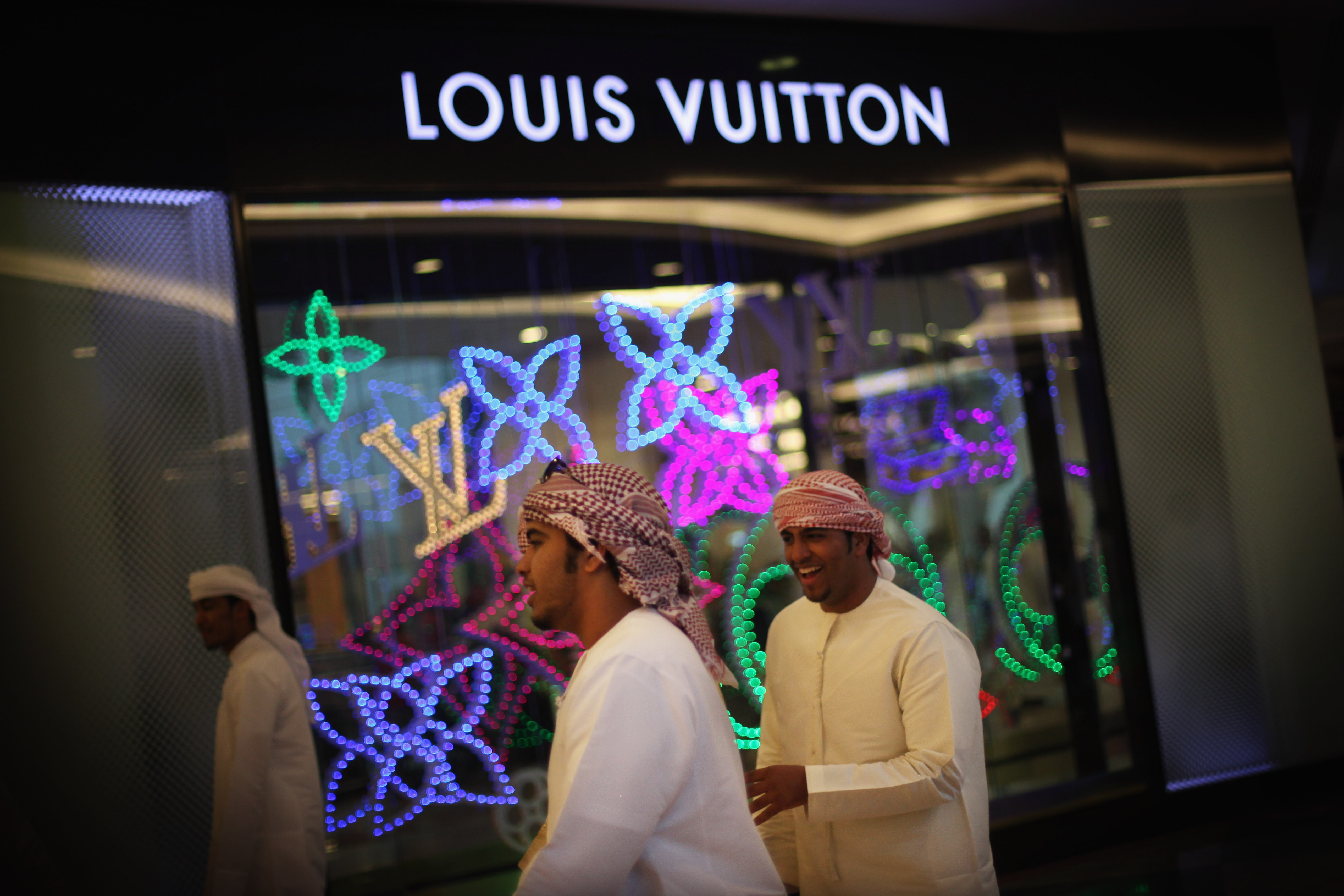 Louis Vuitton Shop Front Illumination Roppongi Stock Photo