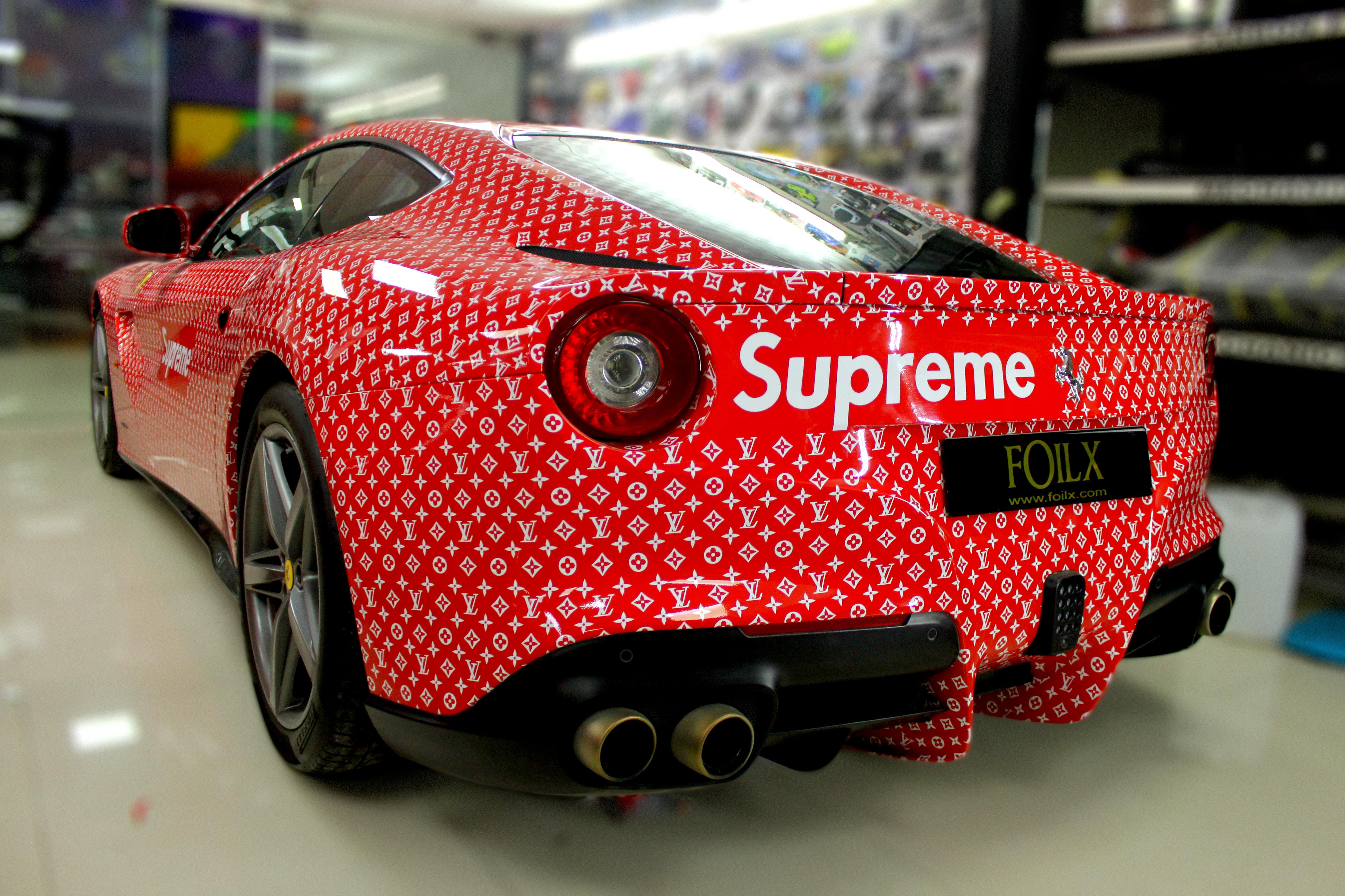 15-Year-Old Wraps Ferrari in Supreme and Louis Vuitton