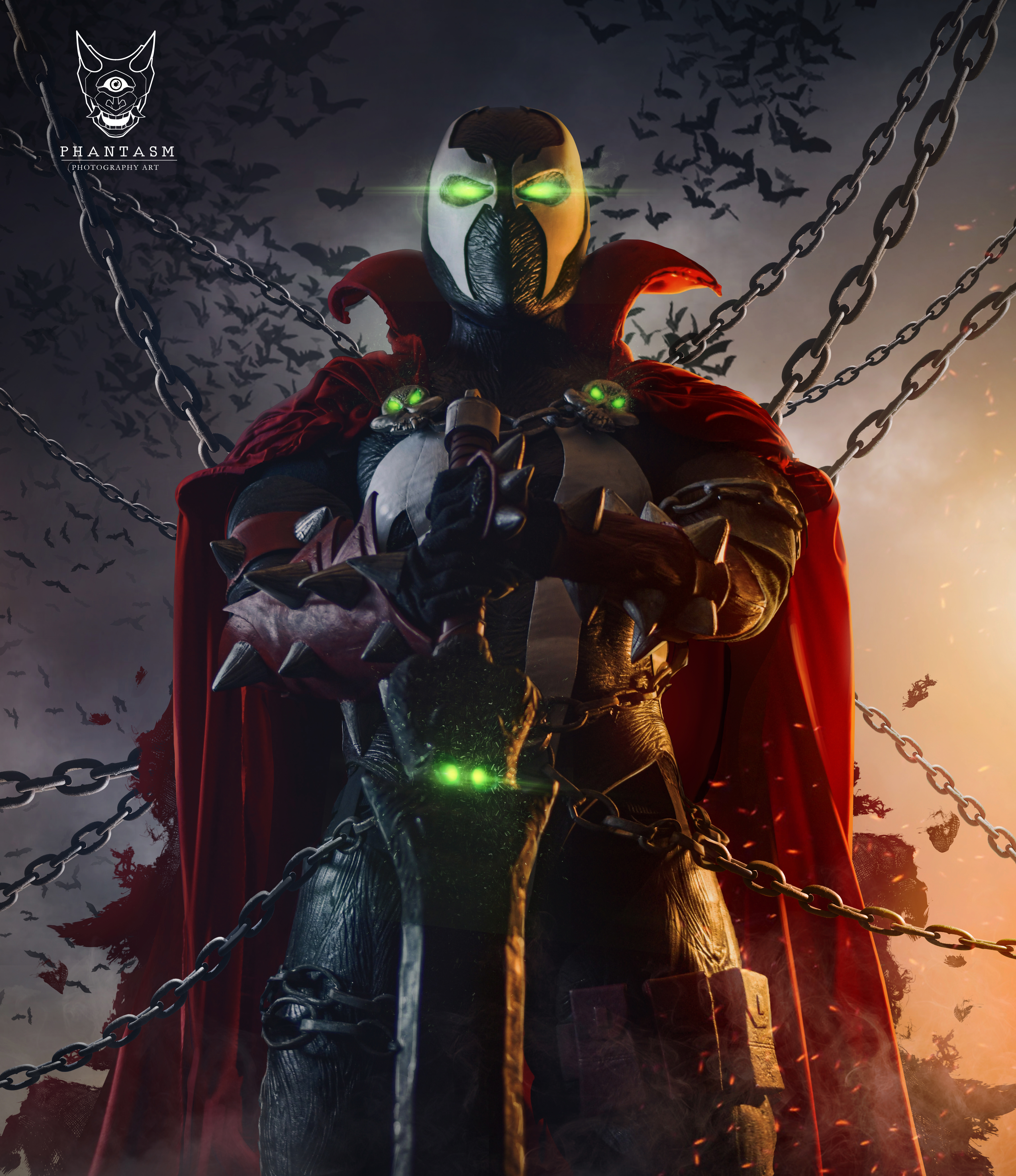 Mohammed Haroon cosplays as anti-hero character Spawn.