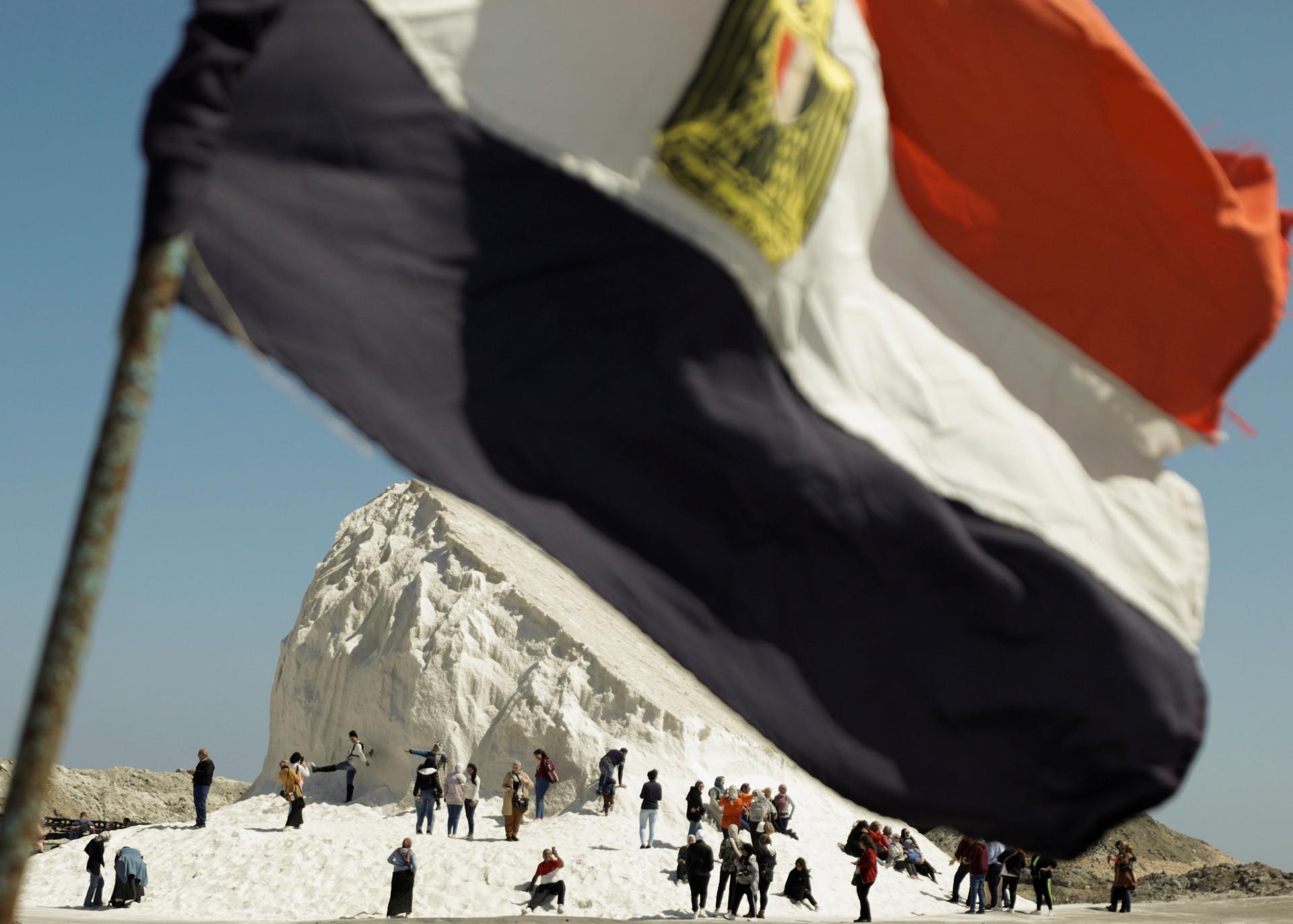 Sliding down salt hills in Egypt - in pictures