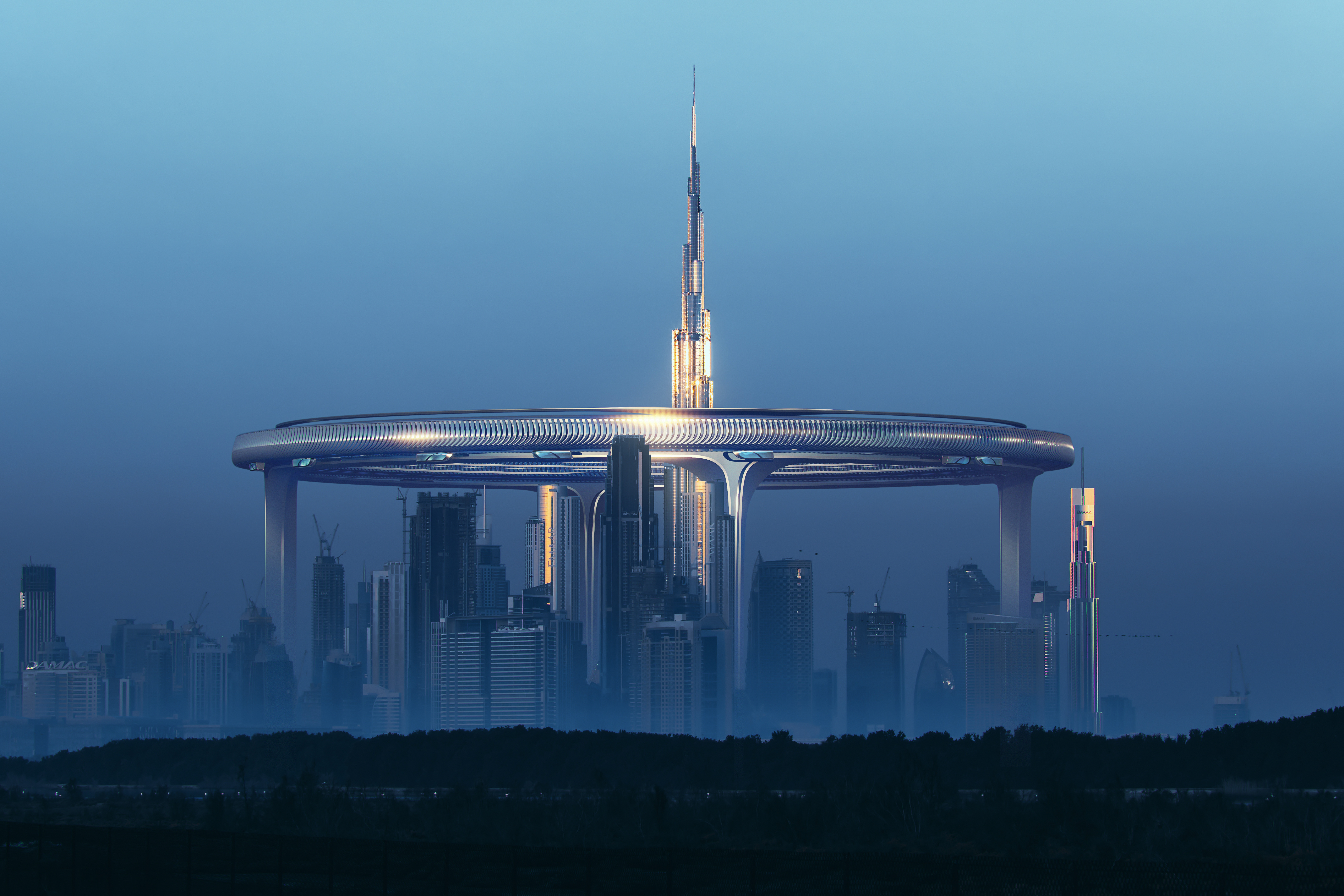 Дубай видео 2024. Небоскреб кольцо вокруг Бурдж Халифа. Дубай кольцо Бурдж Халифа. Кольцо в Дубае вокруг Бурдж Халифа. Бурдж Халифа 2023.