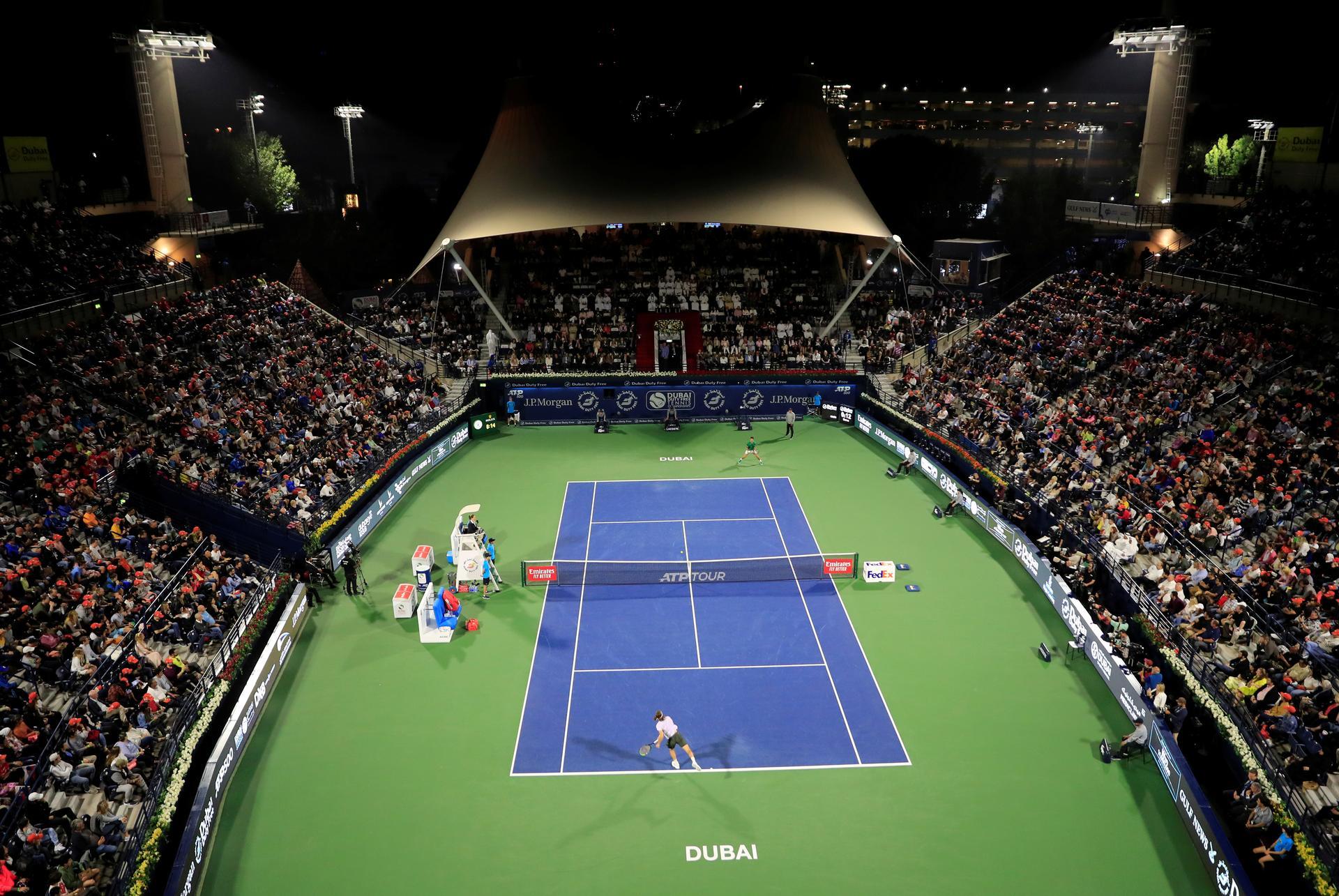 Atp dubai. ATP 500 Dubai. Dubai Tennis Stadium.