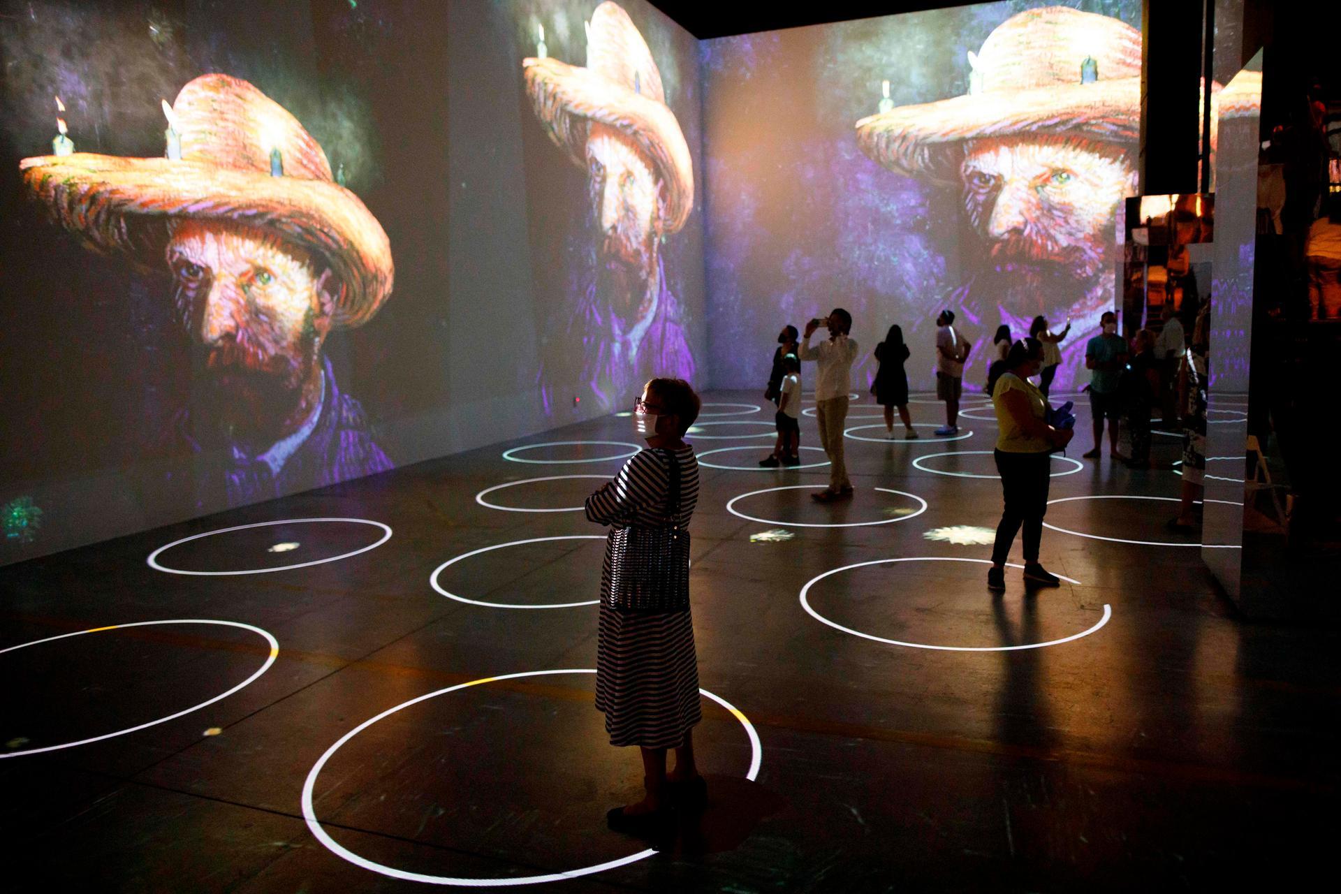 'The feeling is almost as if the car is floating through the art.' AFP