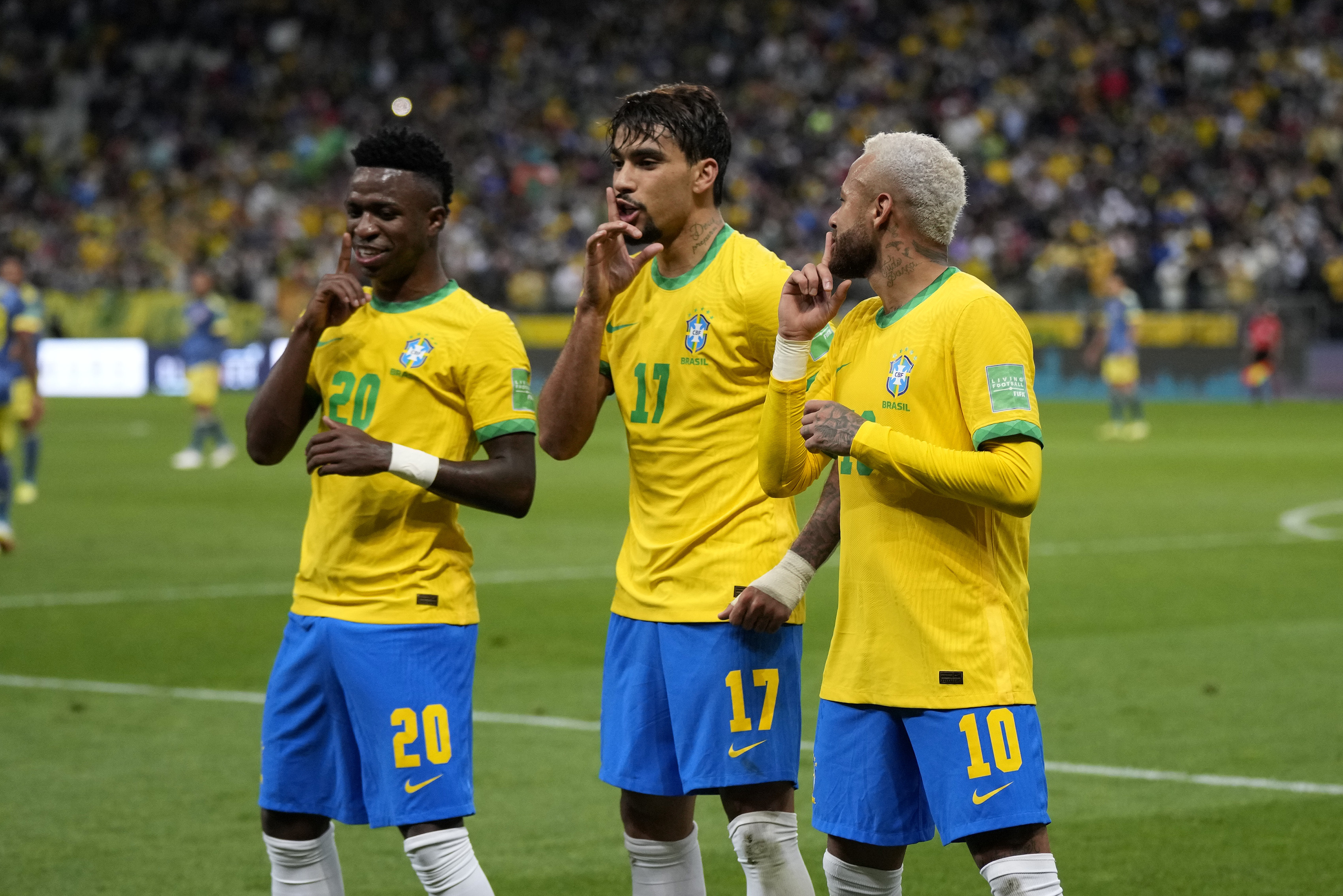 Vinicius Jr, Raphinha, Lucas Paqueta and Neymar