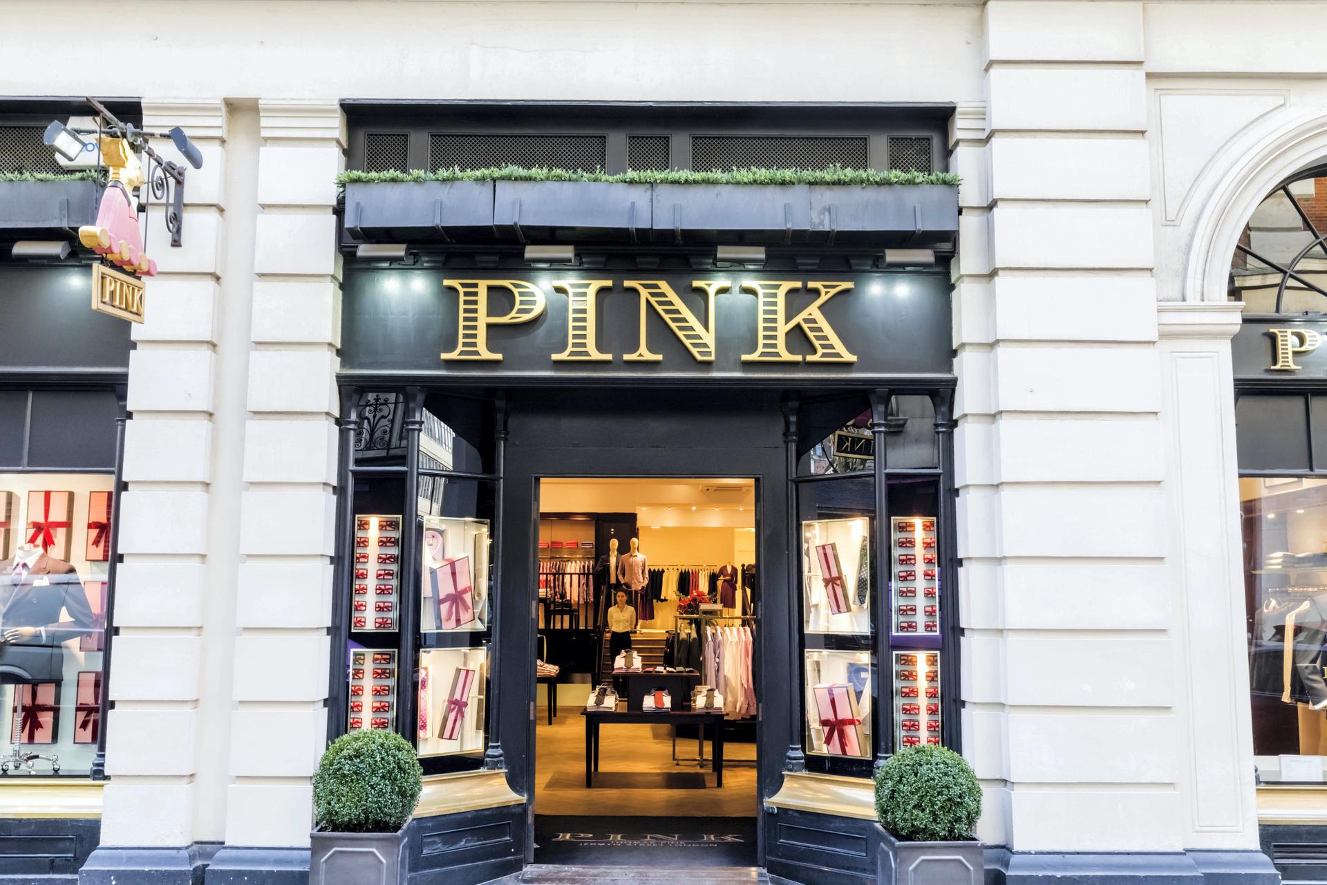 Thomas PINK Jermyn Street London Men Pink Casual Dress Shirt Size