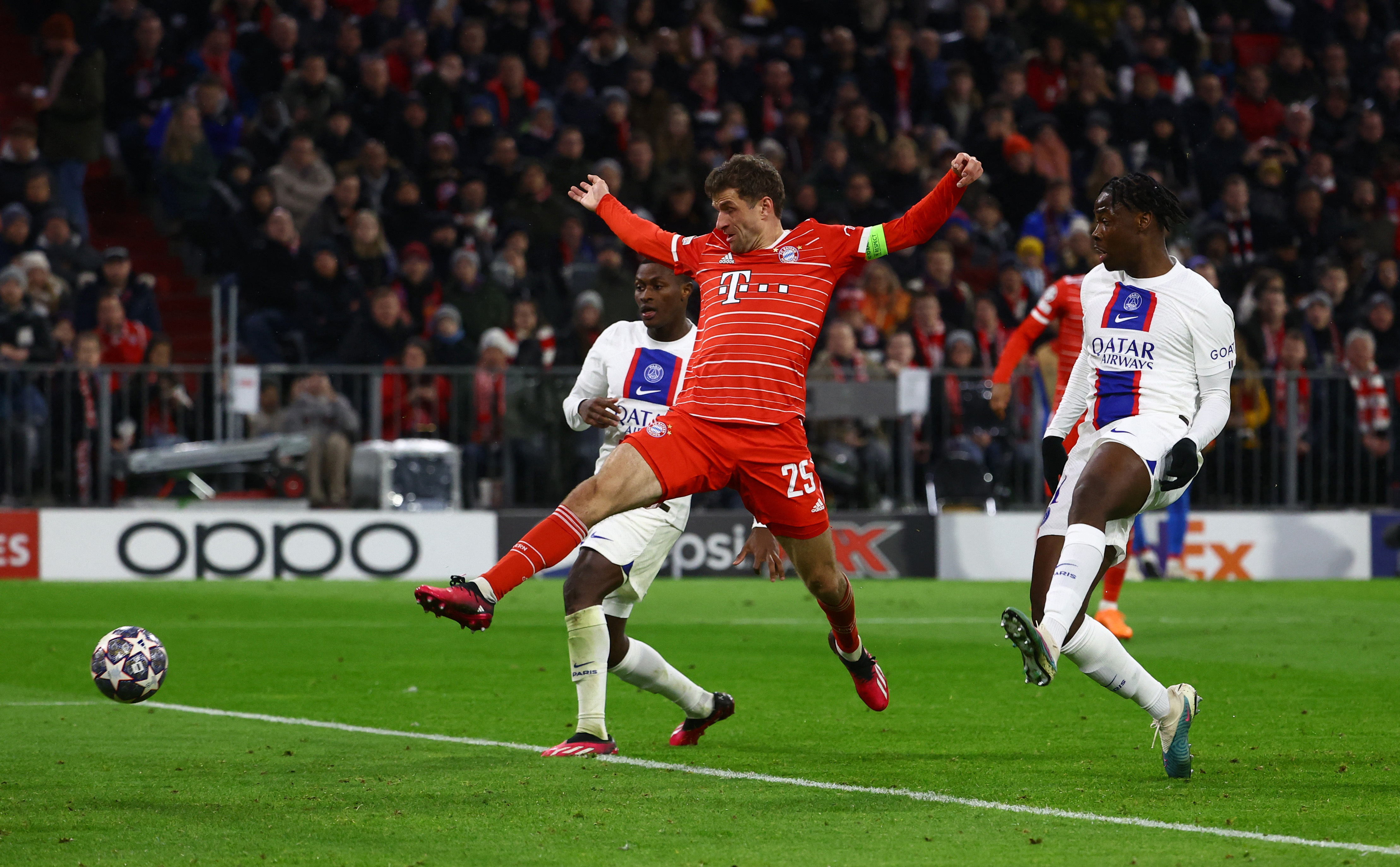 Thomas Muller 5: Veteran German attacker never got sniff of goal and cost Bayern a goal just after half-time when caught in offside position trying to tap home Choupo-Moting header that was probably heading for net anyway. Reuters