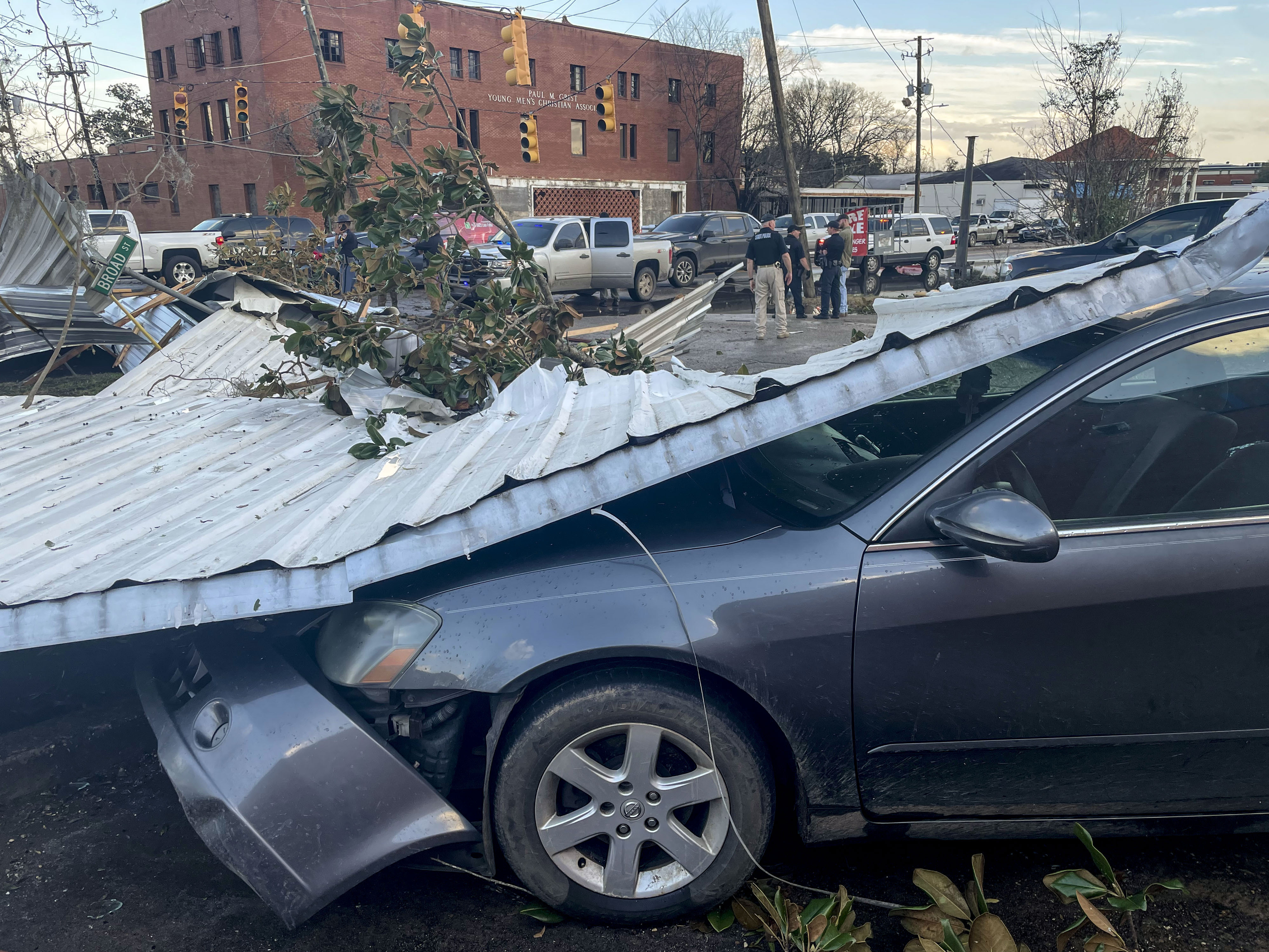 The tornado left a trail of destruction across the state. AP