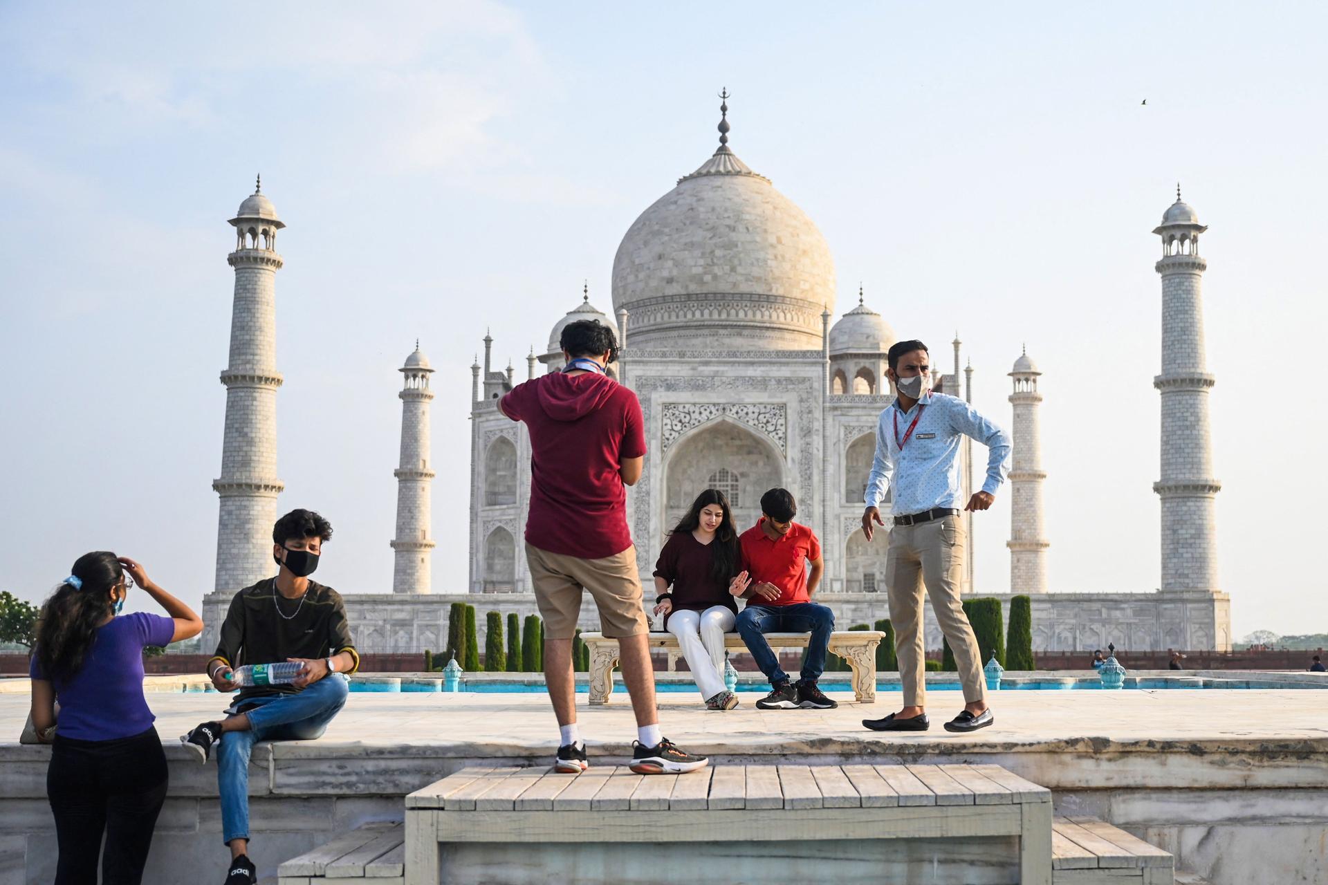 Tourists flock to India's Taj Mahal after Covid-19 closure