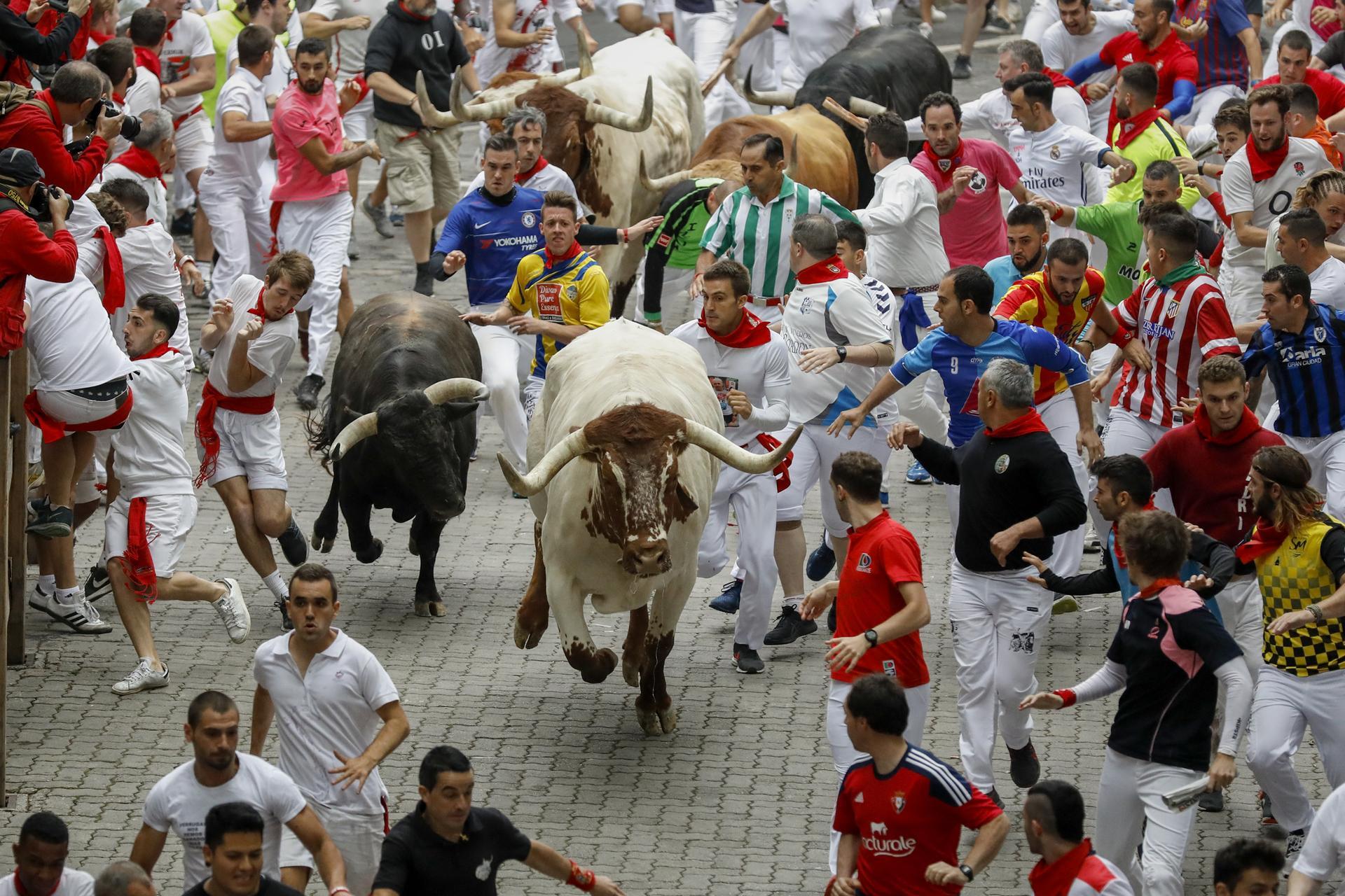 Running of the Bulls in Pamplona 2023 - Beware of San Fermin