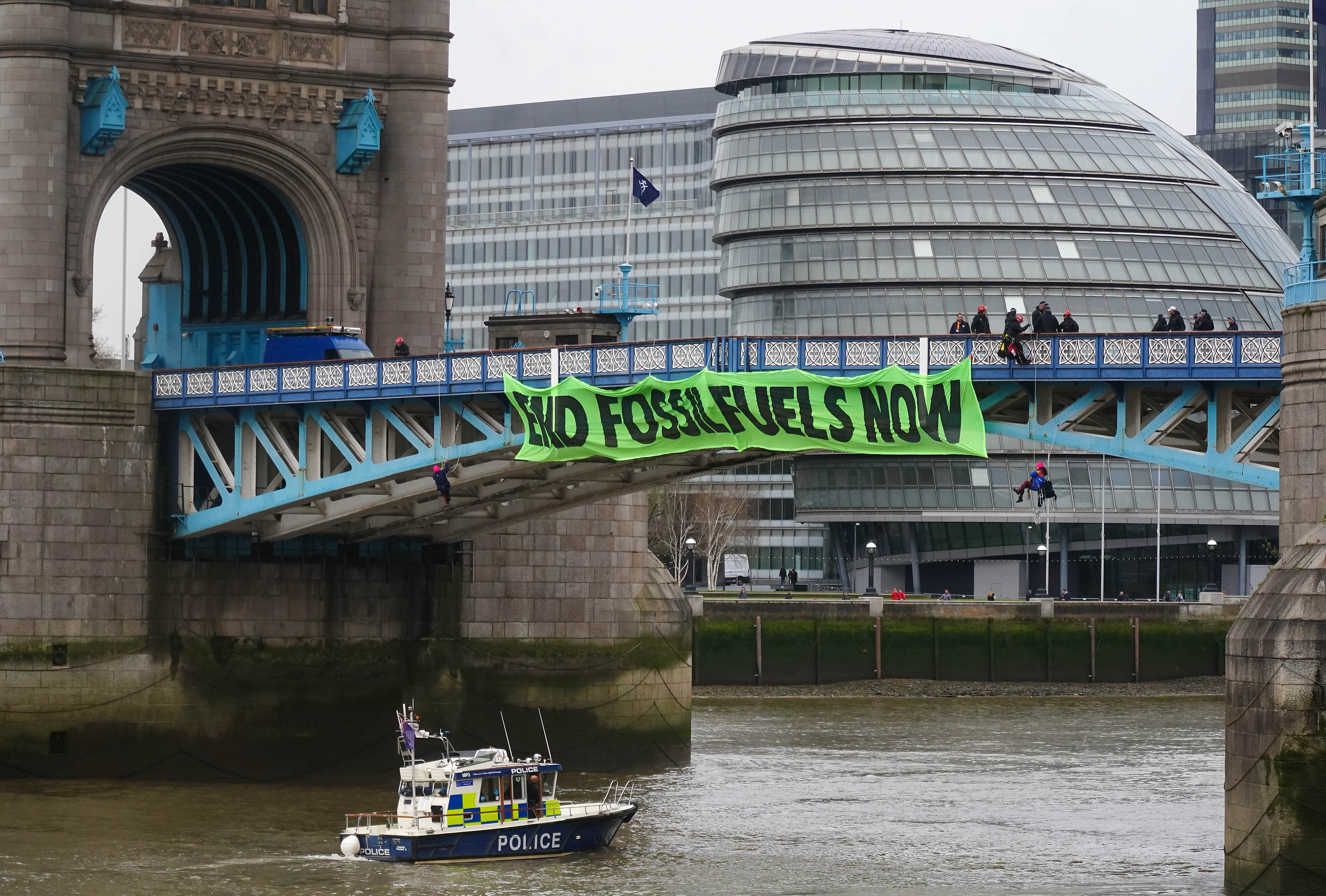 London s Tower Bridge closed for four hours by Extinction