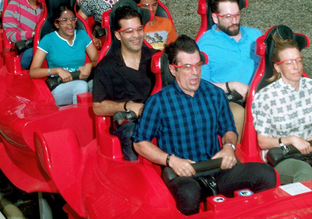 Spotted in Abu Dhabi Modern Family star Ty Burrell at Ferrari World