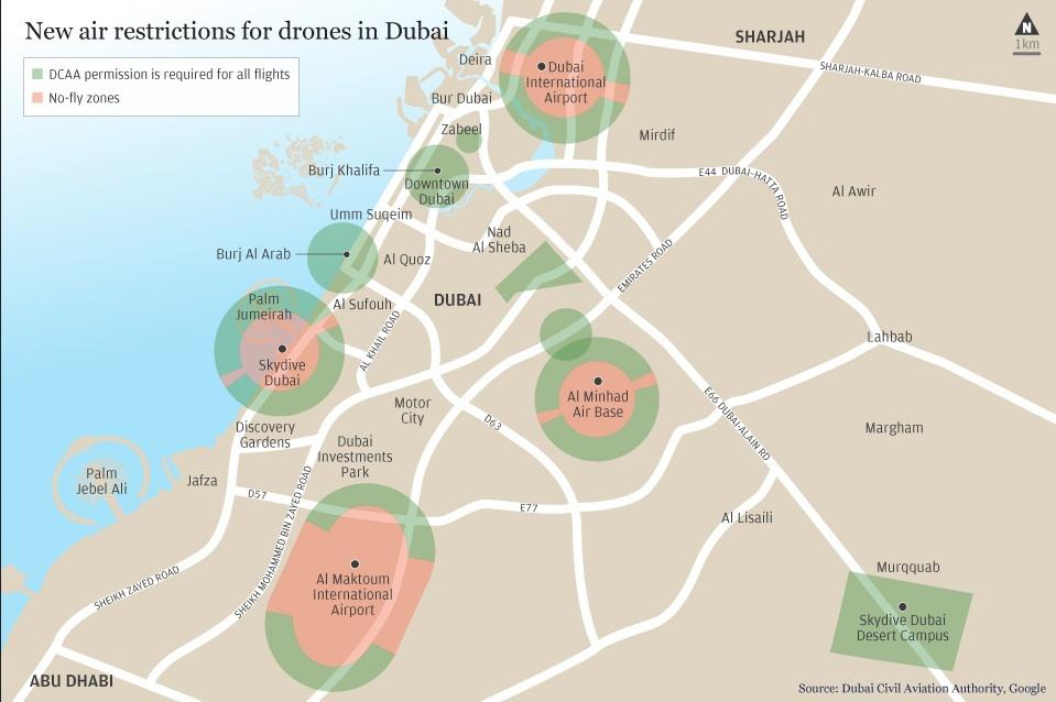 direkte smart Elskede New air restrictions for drones in Dubai - graphic
