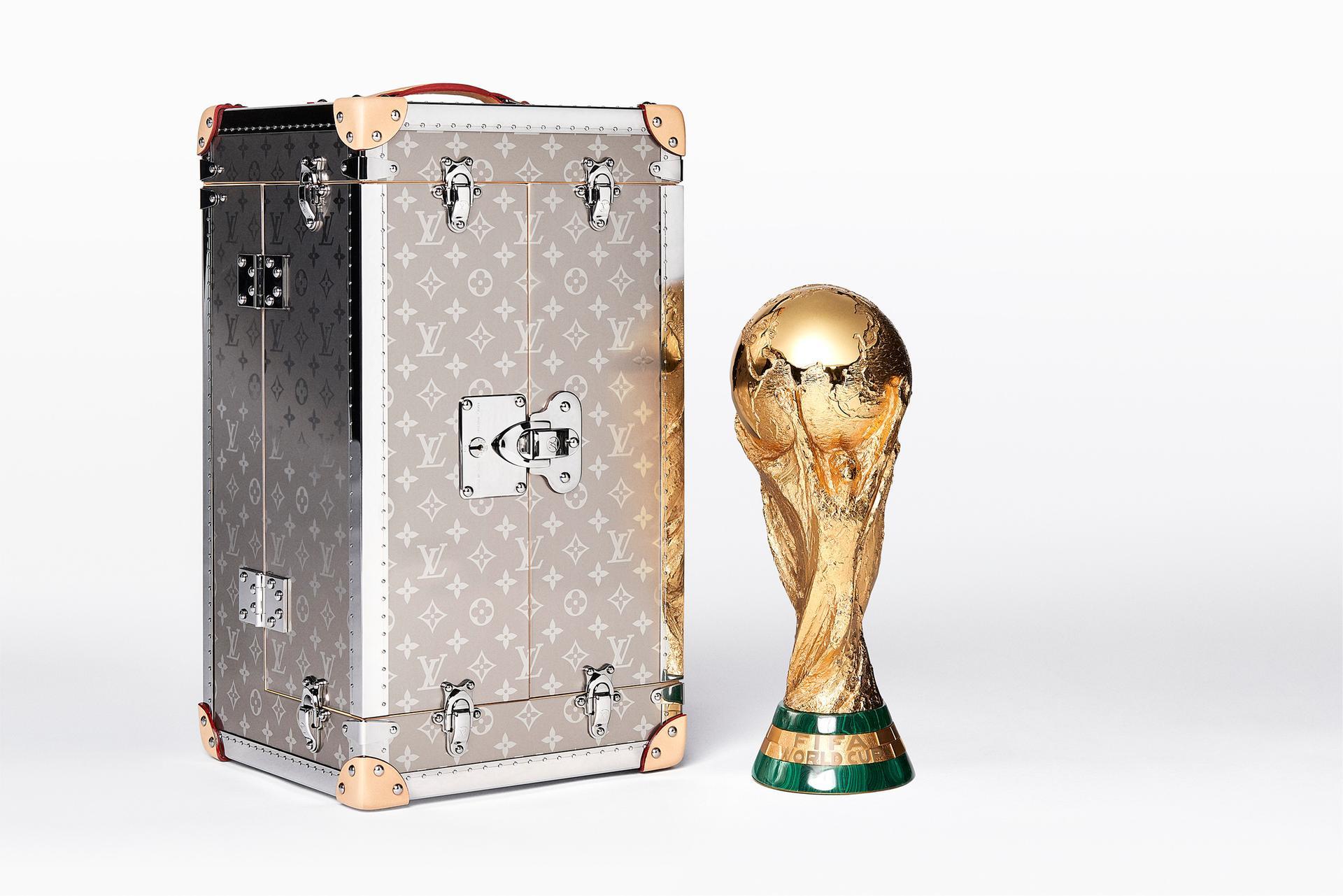 Travelling in style: the World Cup trophy has its own custom-made