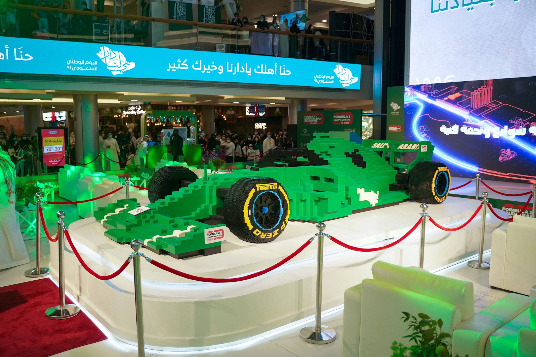 Saudi Arabian GP unveils world's biggest F1 'car' made from Lego bricks -  in pictures