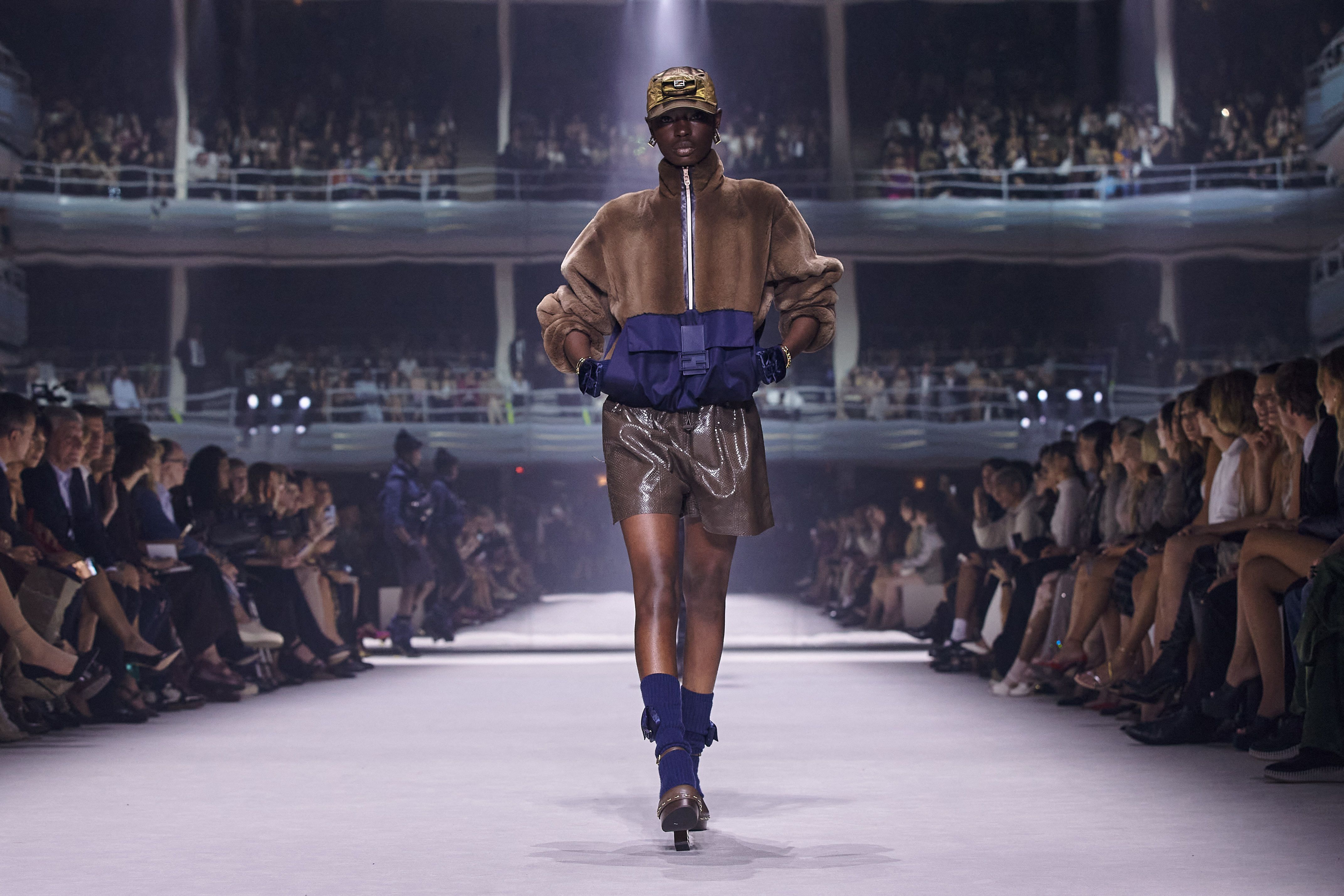 Chloe Bailey's Blue Louis Vuitton Minidress at Fashion Week