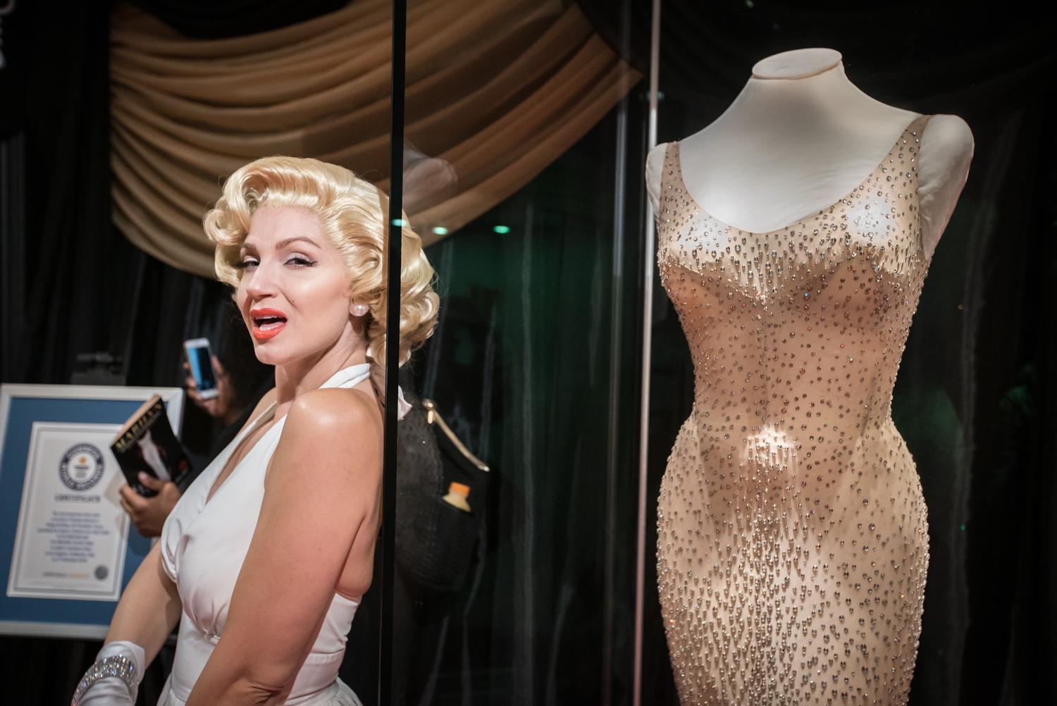 World's most expensive dress, worn by Marilyn Monroe for JFK, goes on display