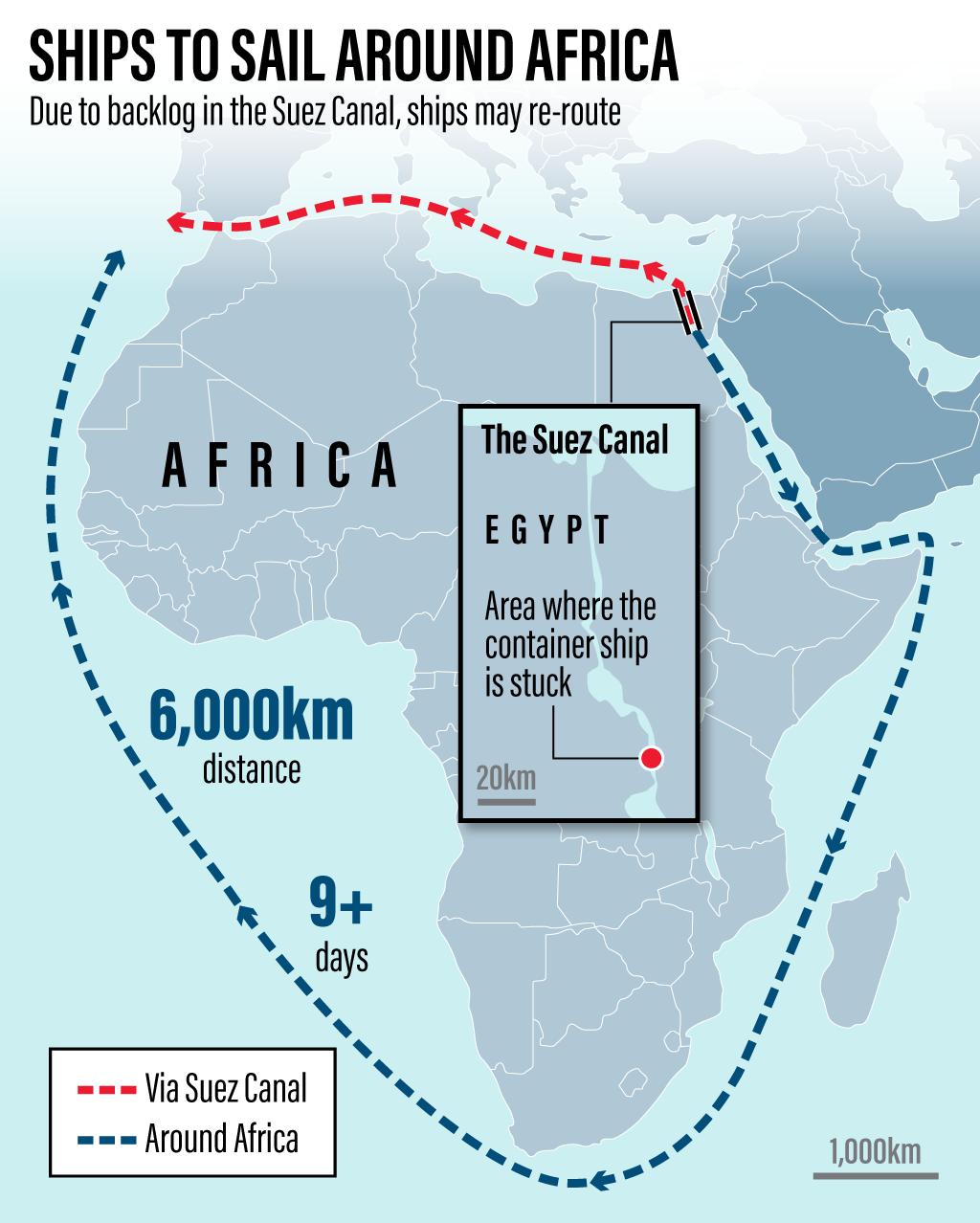 Mapa De Frica Canal De Suez 