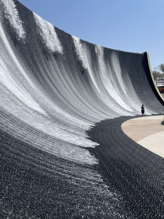 Surreal: the gravity-defying water feature at Expo 2020 Dubai