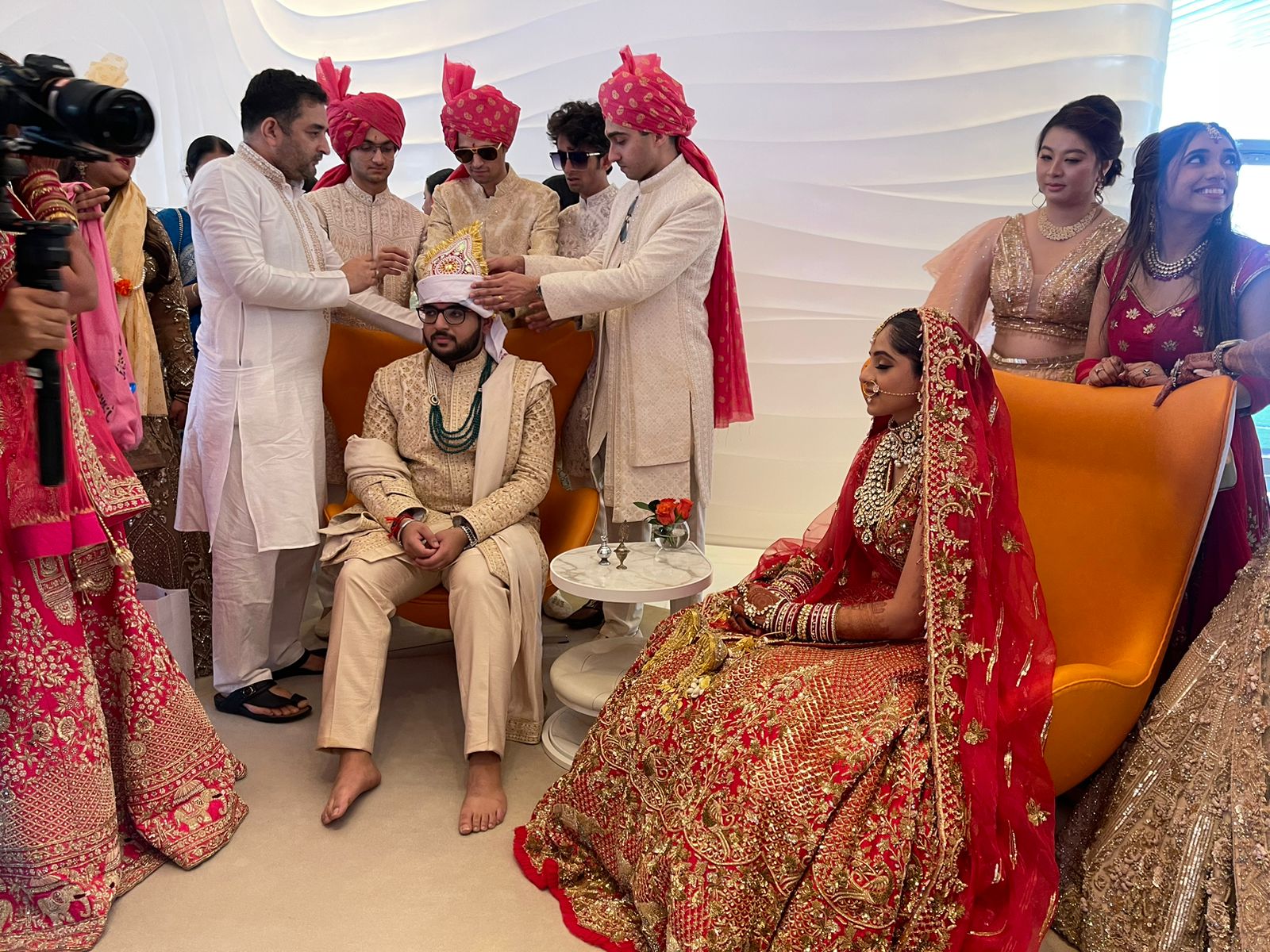 UAE-based Indian businessman's daughter gets married aboard private Boeing  747 jet. Watch