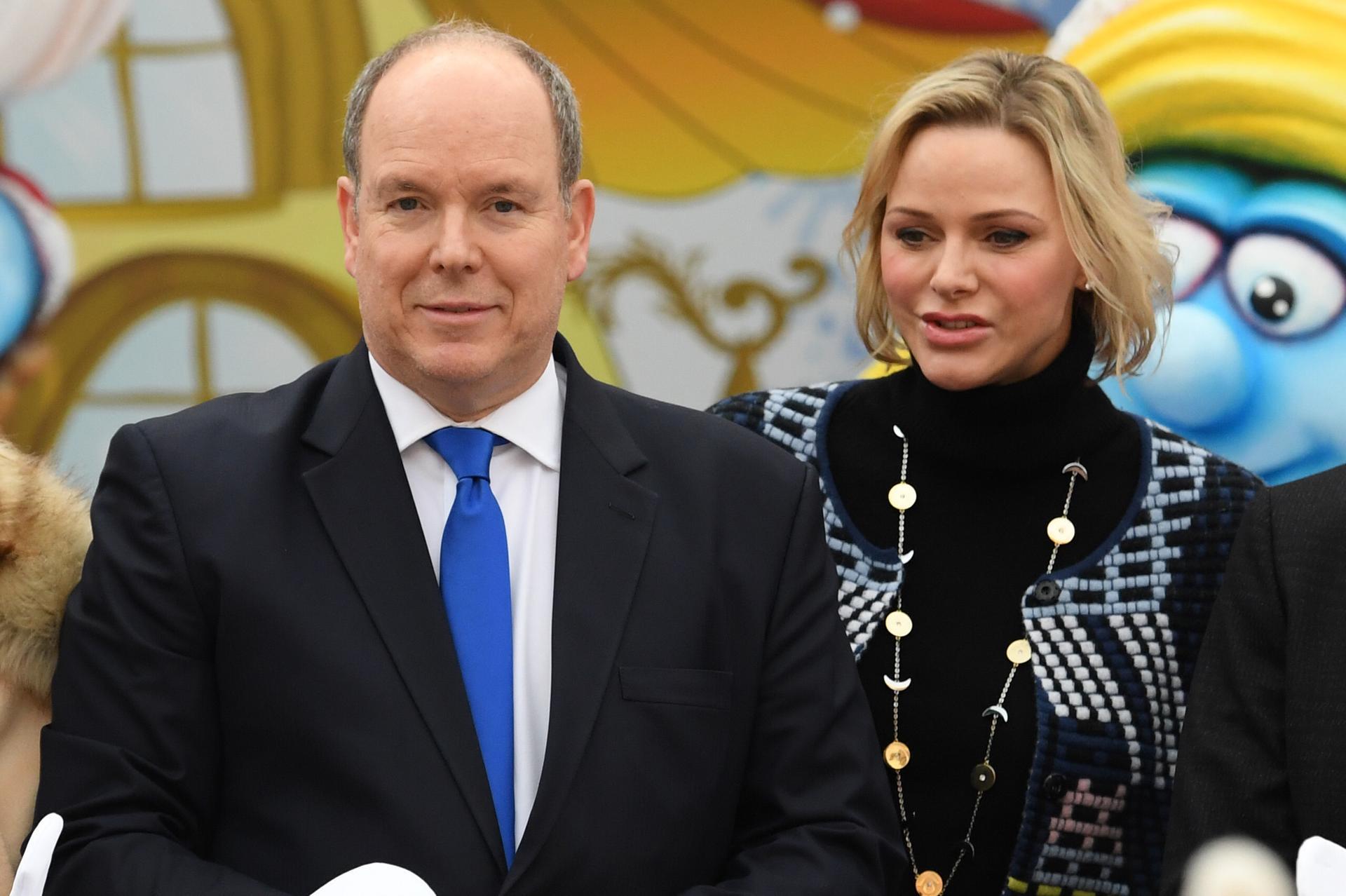 Princess Charlene in Louis Vuitton Jumpsuit For The 2019 Abu Dhabi