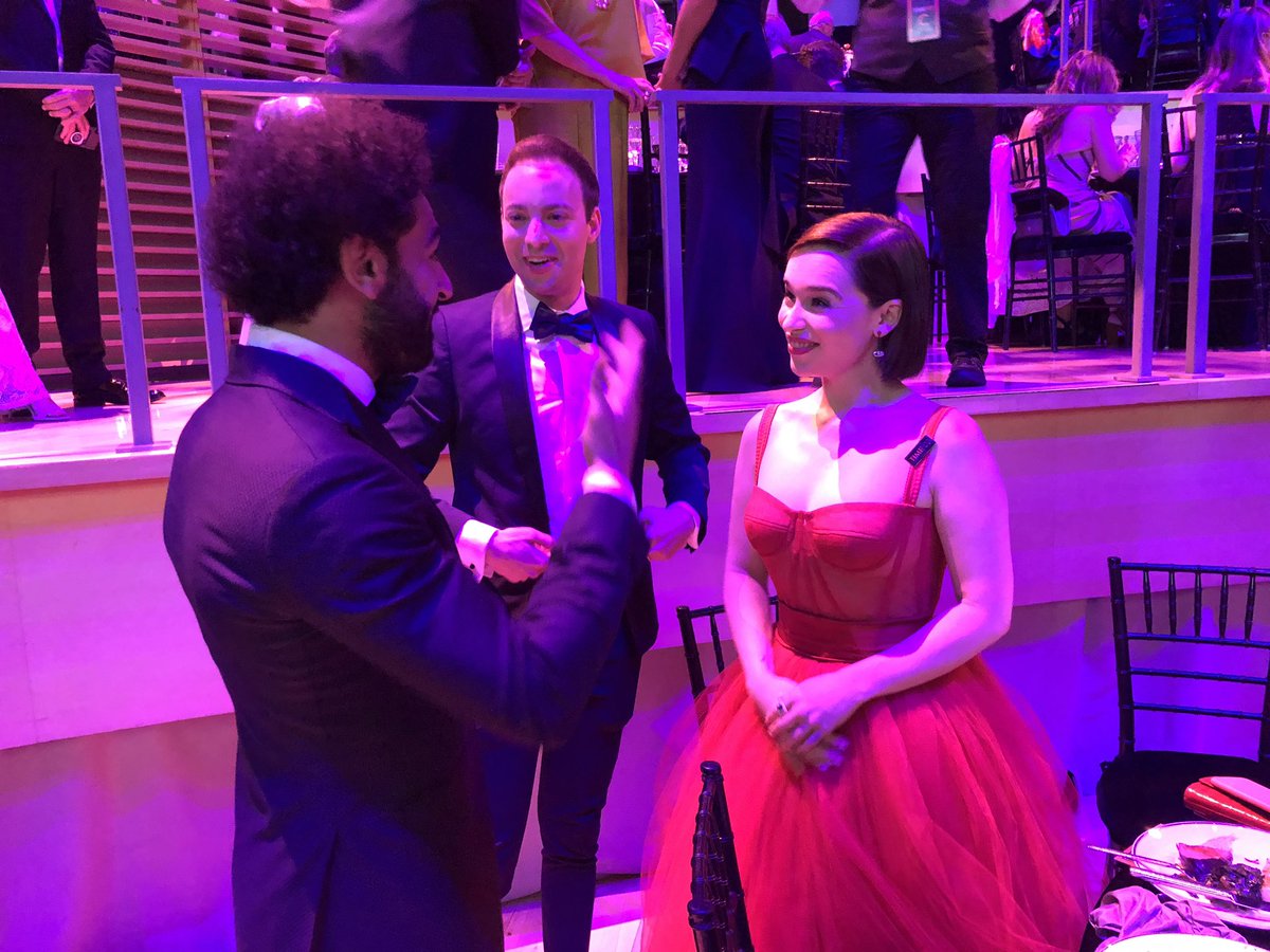 Game of Thrones fan Mohamed Salah's delight at meeting 'mother of dragons' Emilia  Clarke