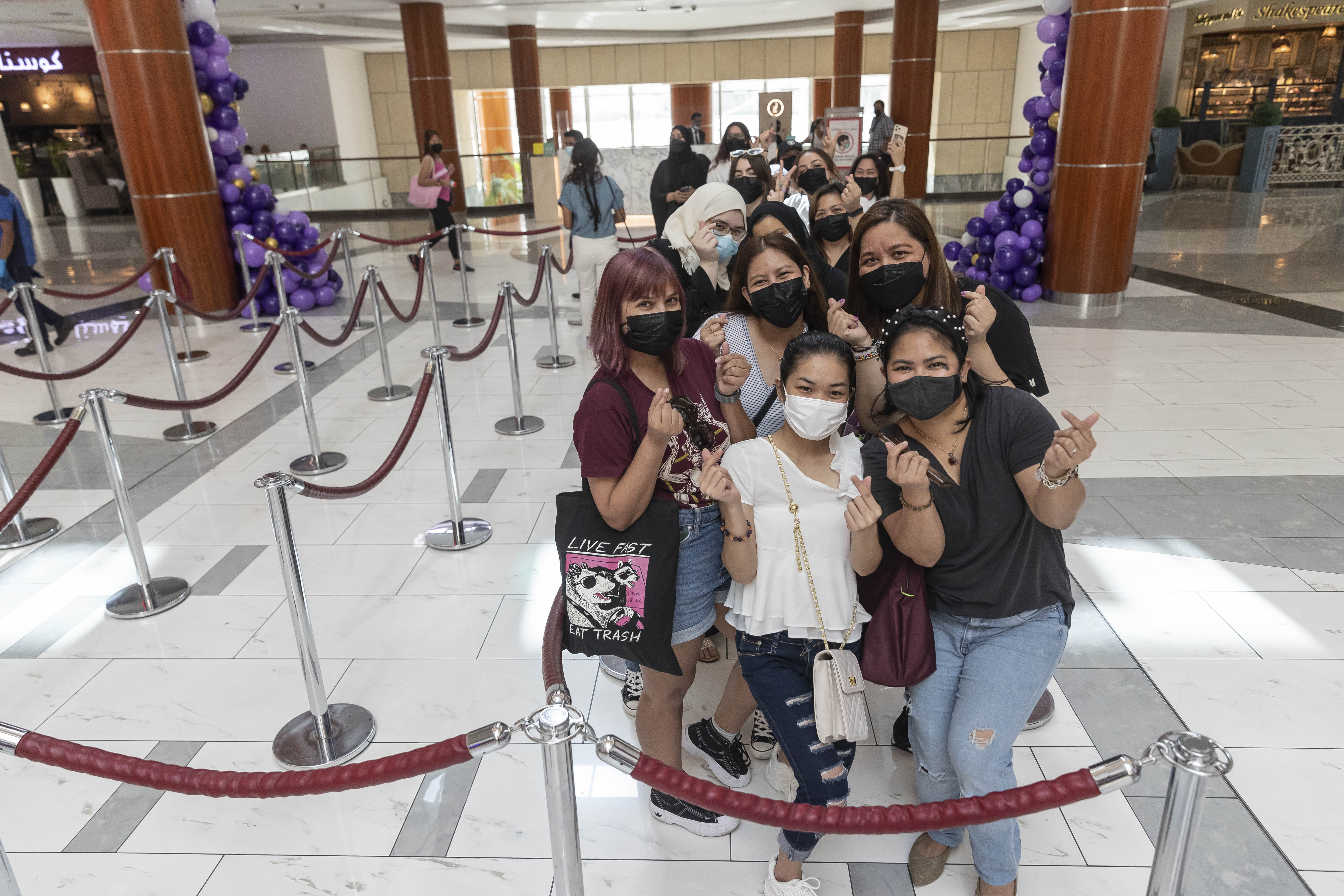 Fans queue for BTS pop-up shop in Dubai