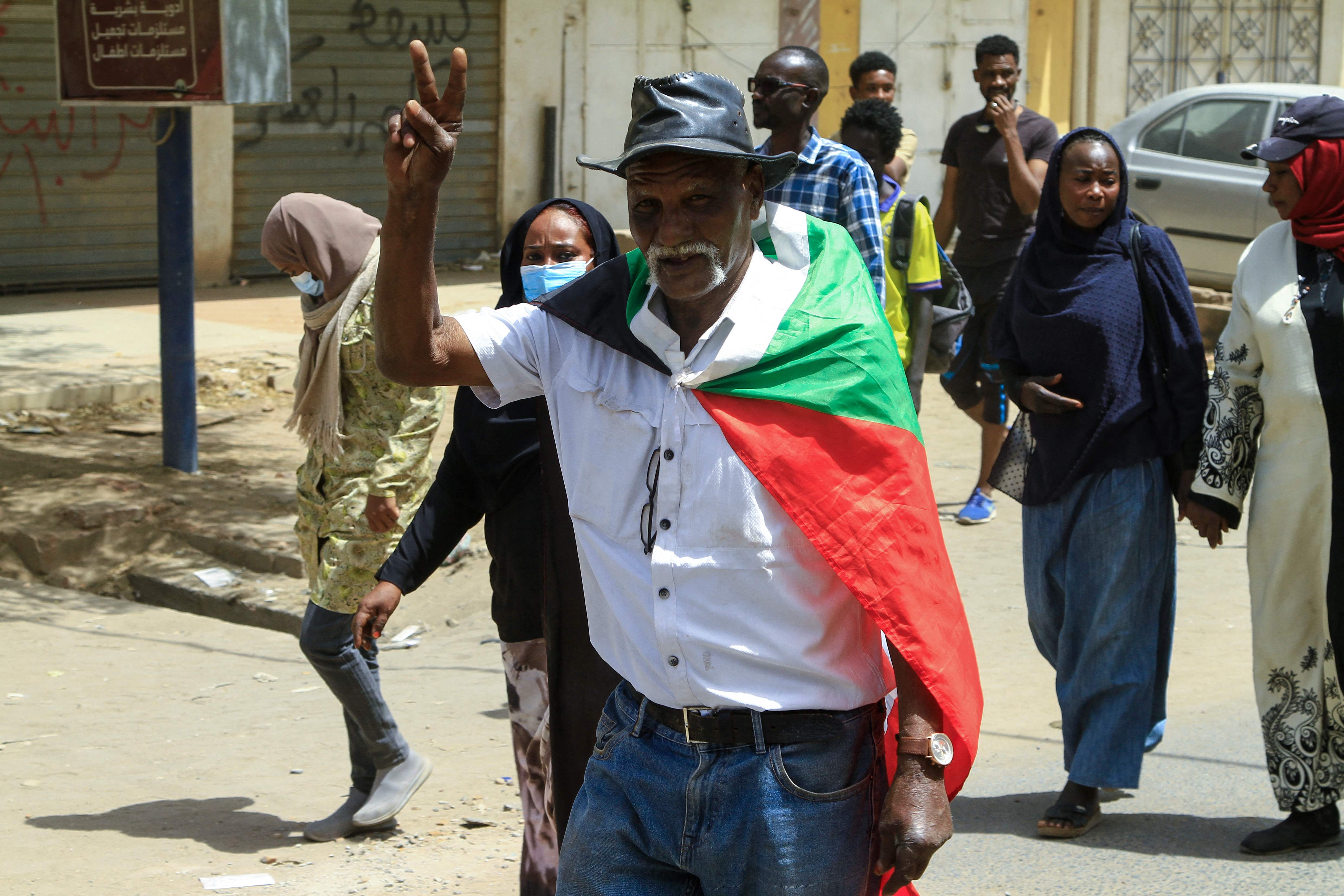 Anti-military demonstrators in Khartoum, Sudan. AFP