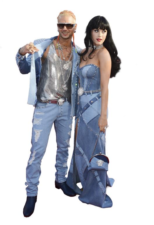 katy perry denim dress Britney Spears inspired Katy Perry's MTV VMAs outfit