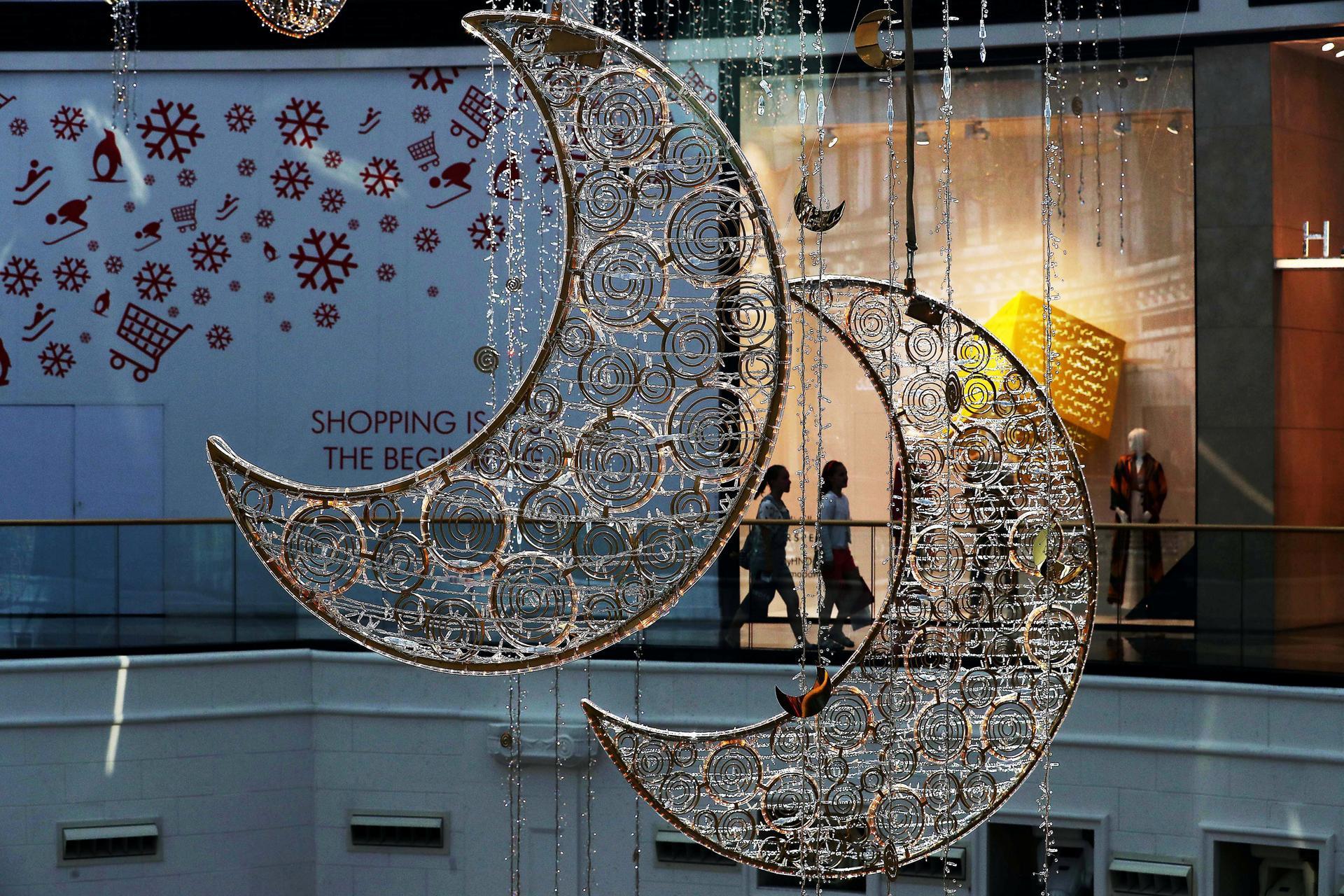 Beautiful decorations for Ramadan and Eid Al Fitr at Mall of the Emirates in Dubai. Pawan Singh / The National