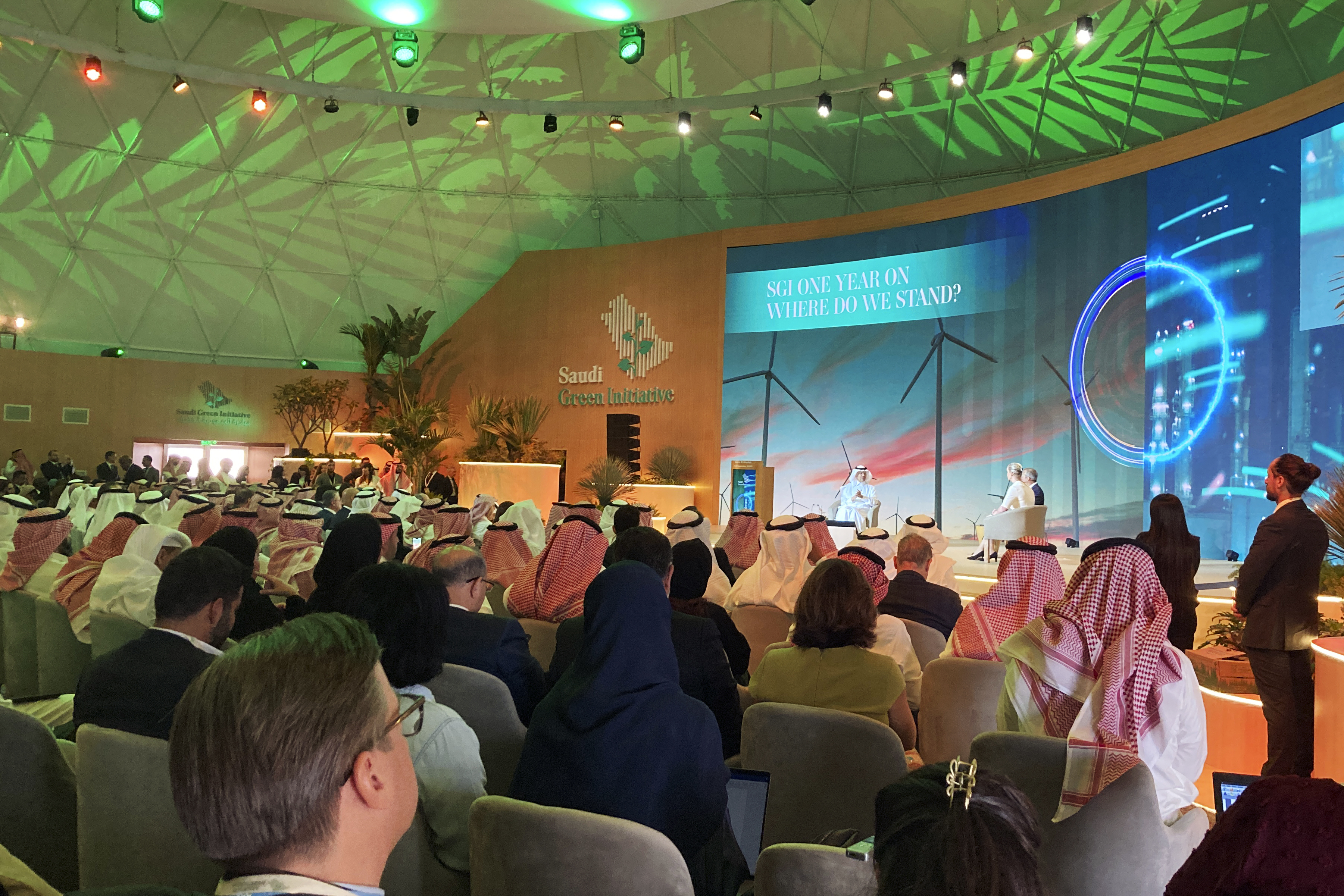 Prince Abdulaziz bin Salman, Saudi Arabia's Energy Minister, addresses a session in Sharm El Sheikh. AP