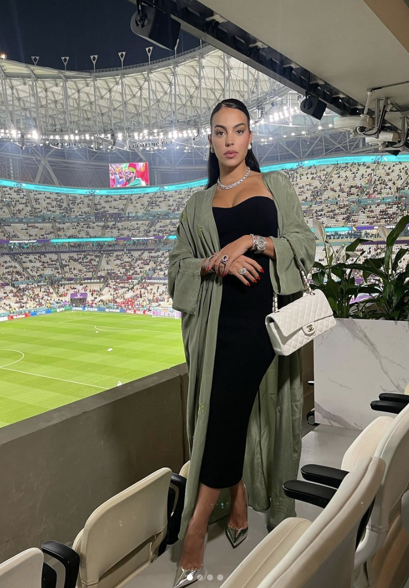 Georgina Rodriguez wears Portugal shirt at the World Cup quarter