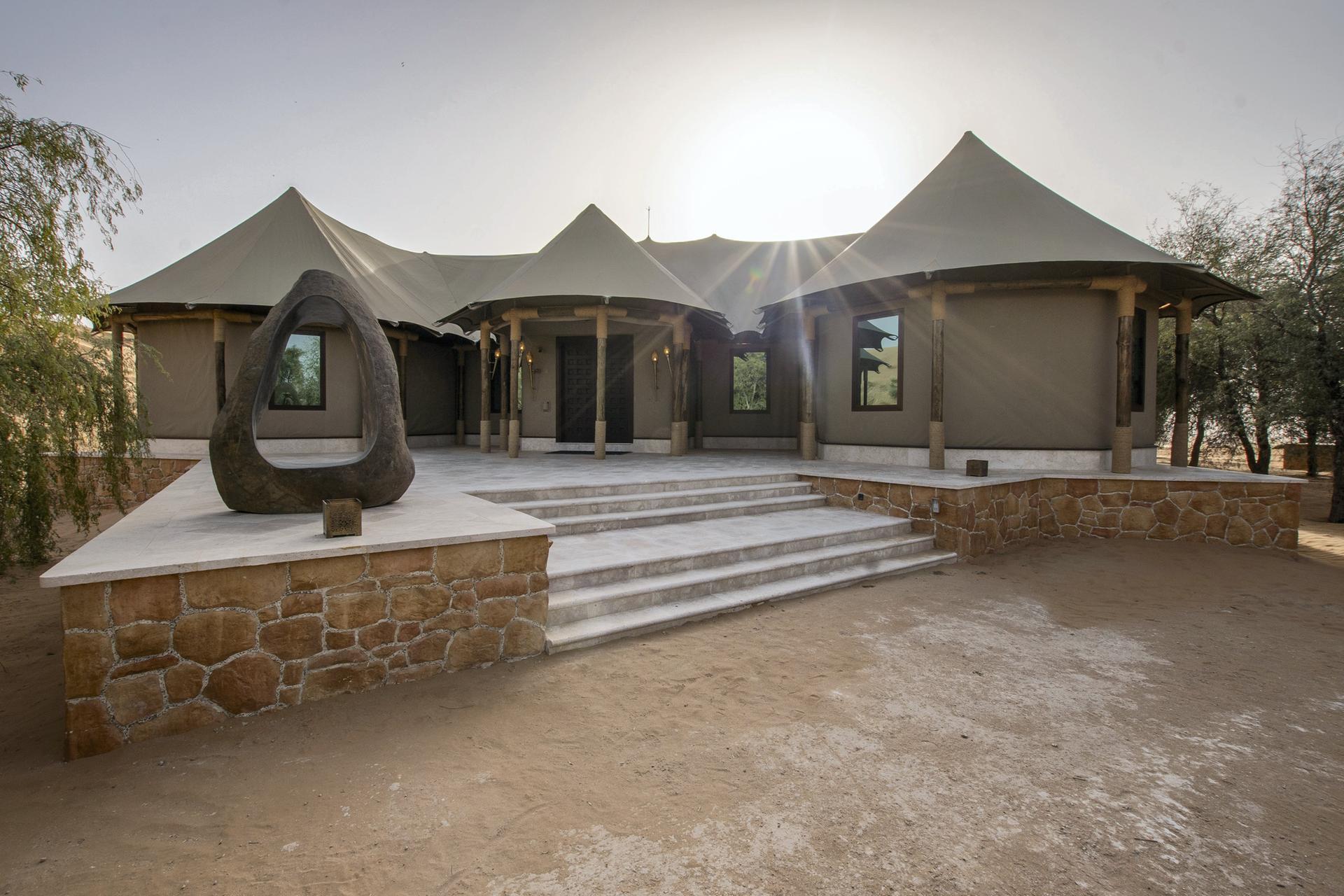 Entrance to the tented villas at Telal Resort